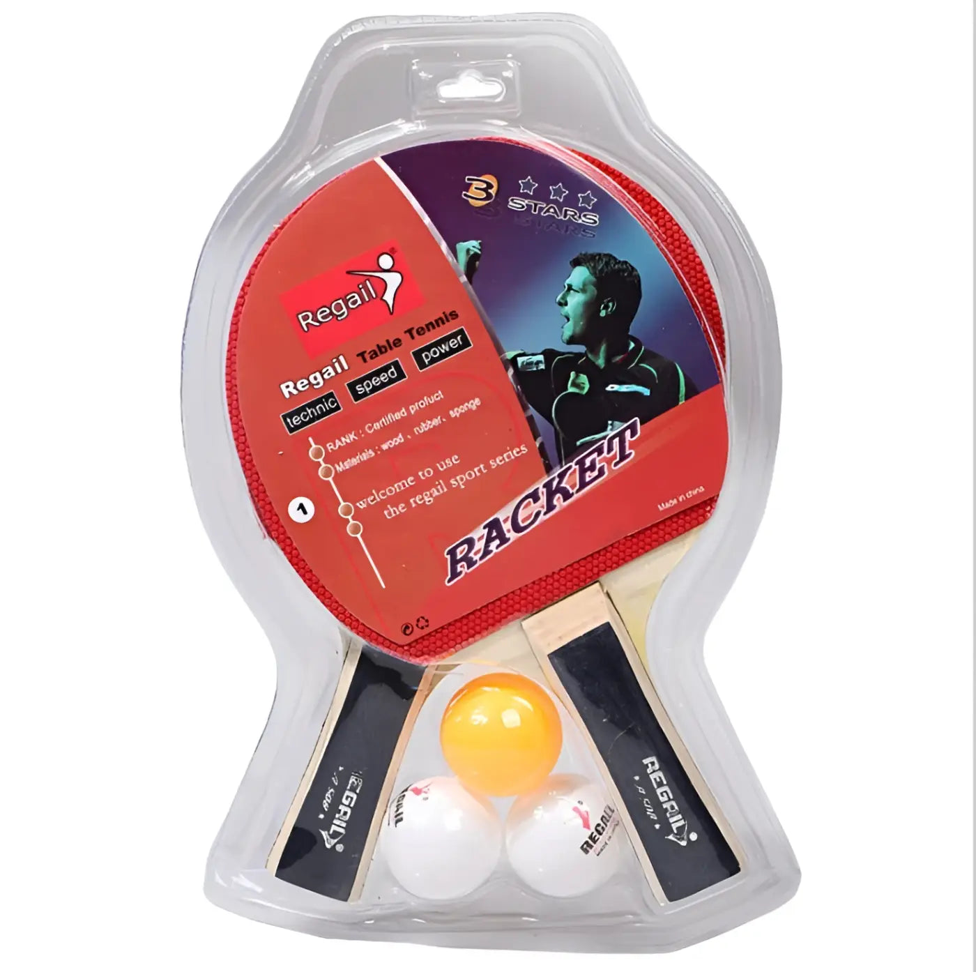 The Ball Depot tennis table balls: 2Pcs Table Tennis Rackets with 3 Balls