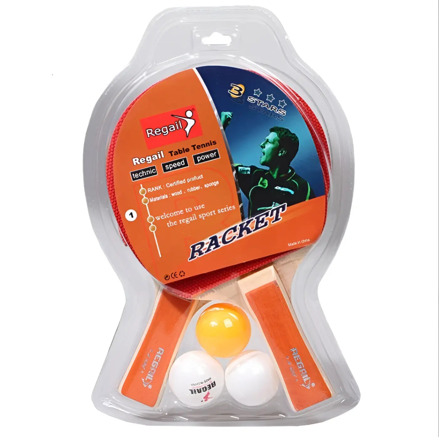 The Ball Depot tennis table balls: 2Pcs Table Tennis Rackets with 3 Balls