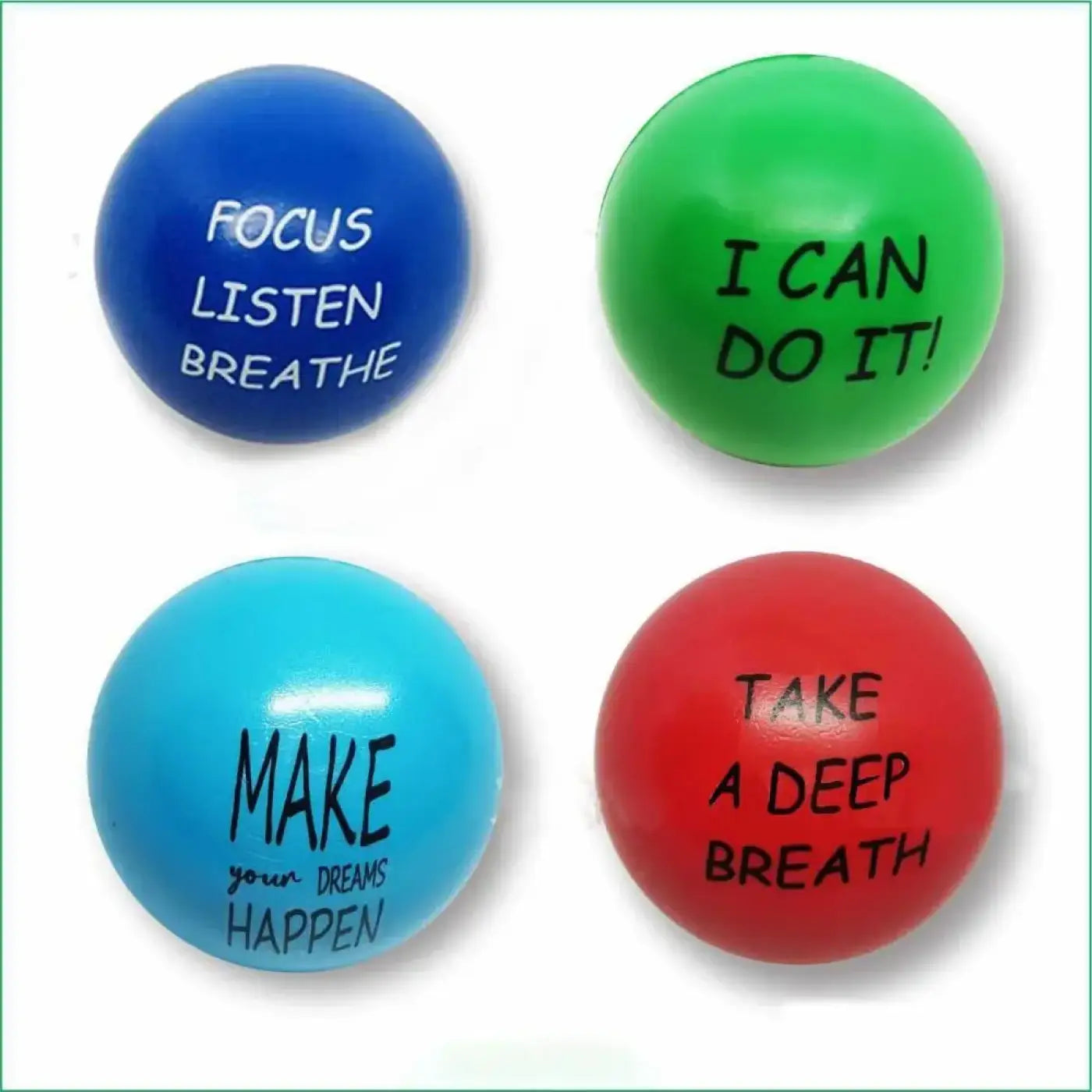 The Ball Depot : 3/4/6Pack PU Motivational Stress Balls