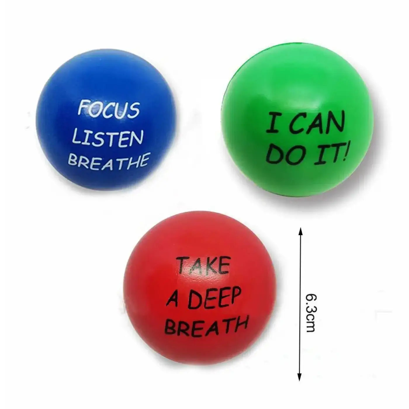 The Ball Depot : 3/4/6Pack PU Motivational Stress Balls