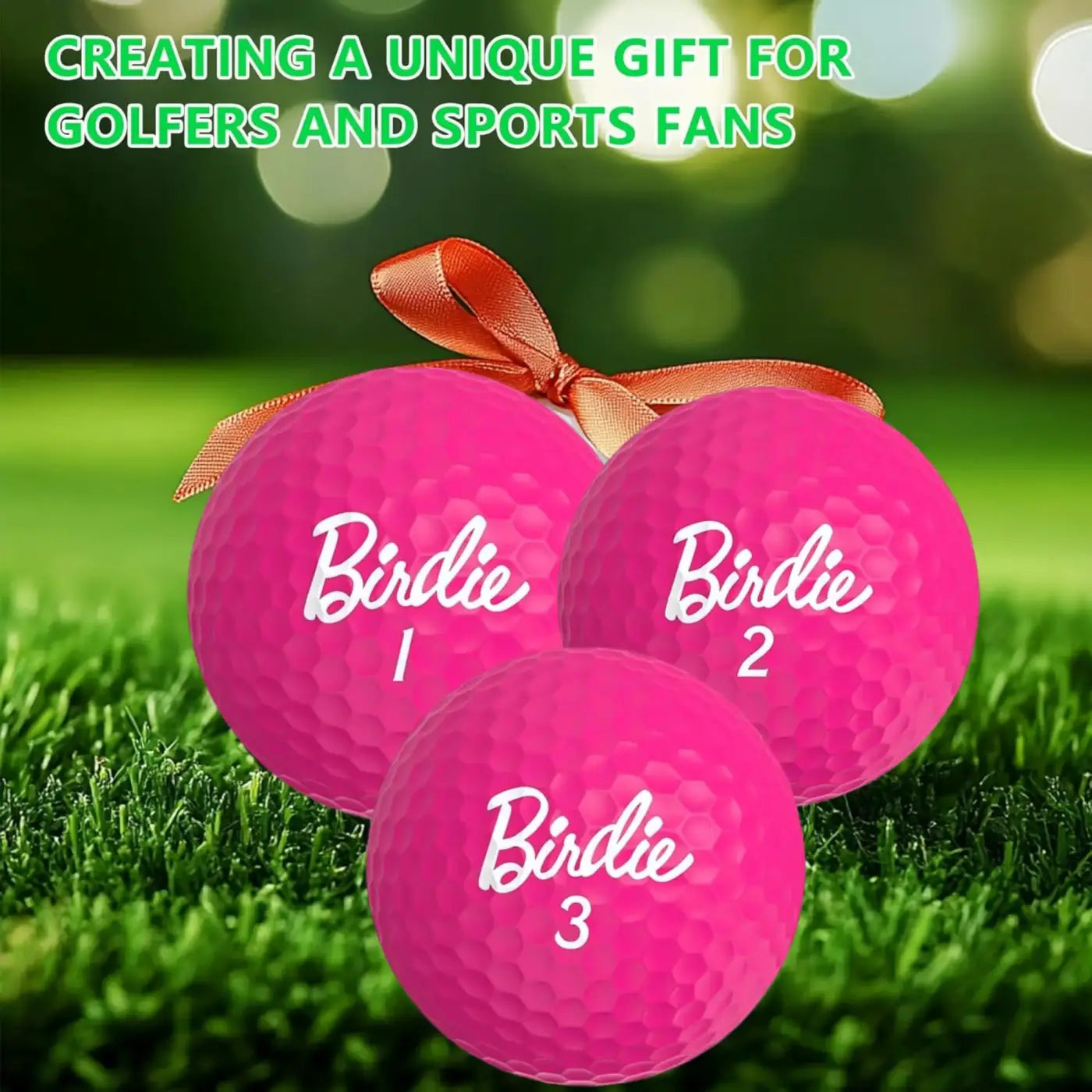 The Ball Depot golf ball: 3 count Funny Golf Balls - Birdie Pink