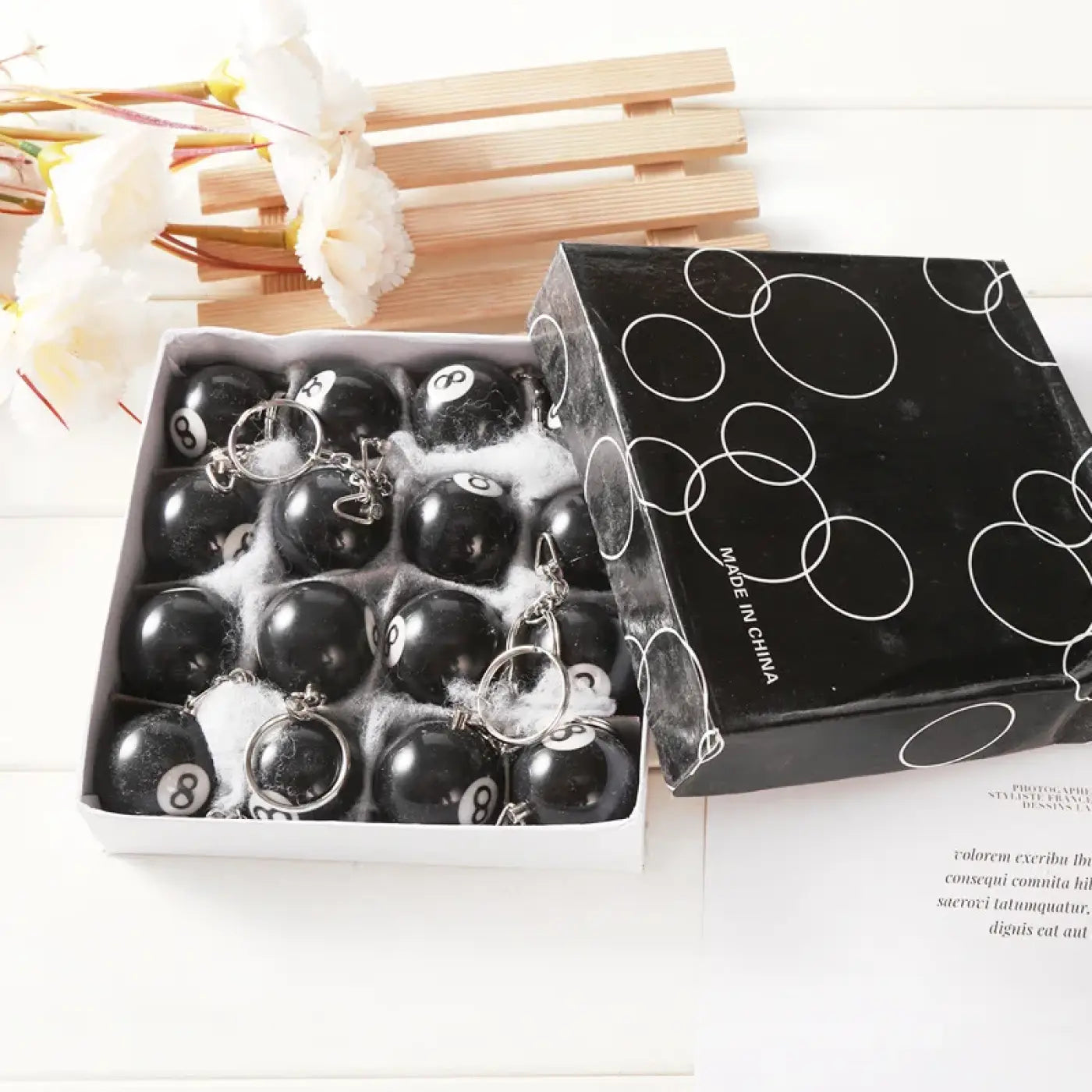 The Ball Depot billard keychains: 32pcs/Set Mini Billiards Shaped Keychains