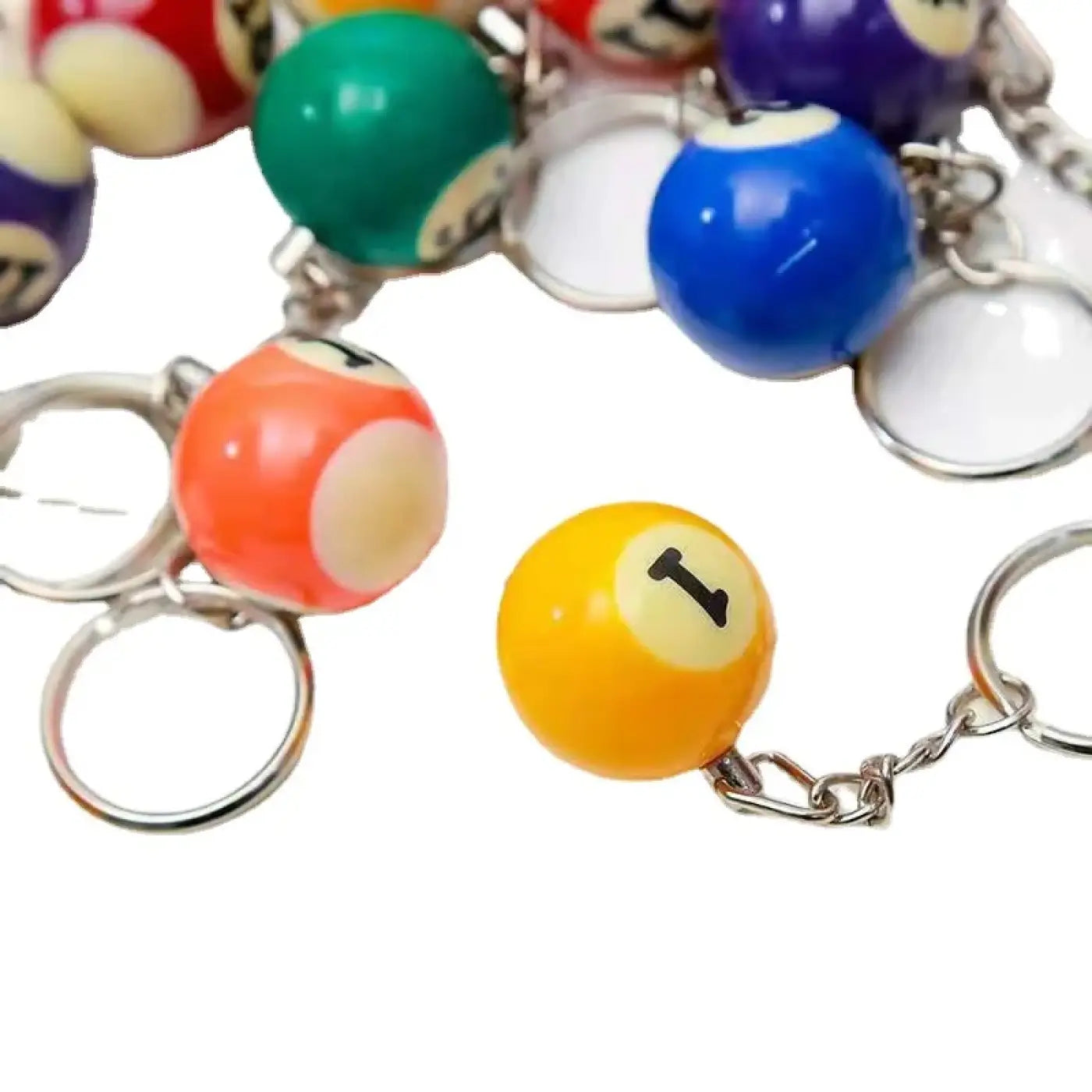 The Ball Depot billard keychains: 32pcs/Set Mini Billiards Shaped Keychains