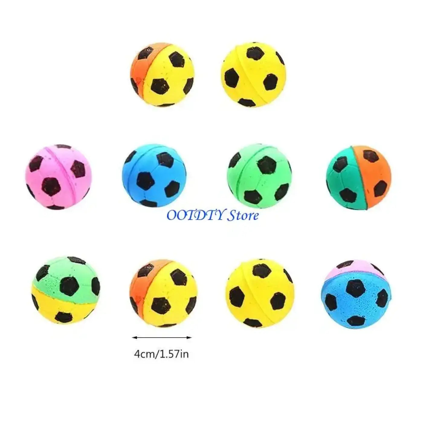 The Ball Depot : 367A Soft Rebounding Balls for Cats Lightweight Interactive Assorted Colors Set of10