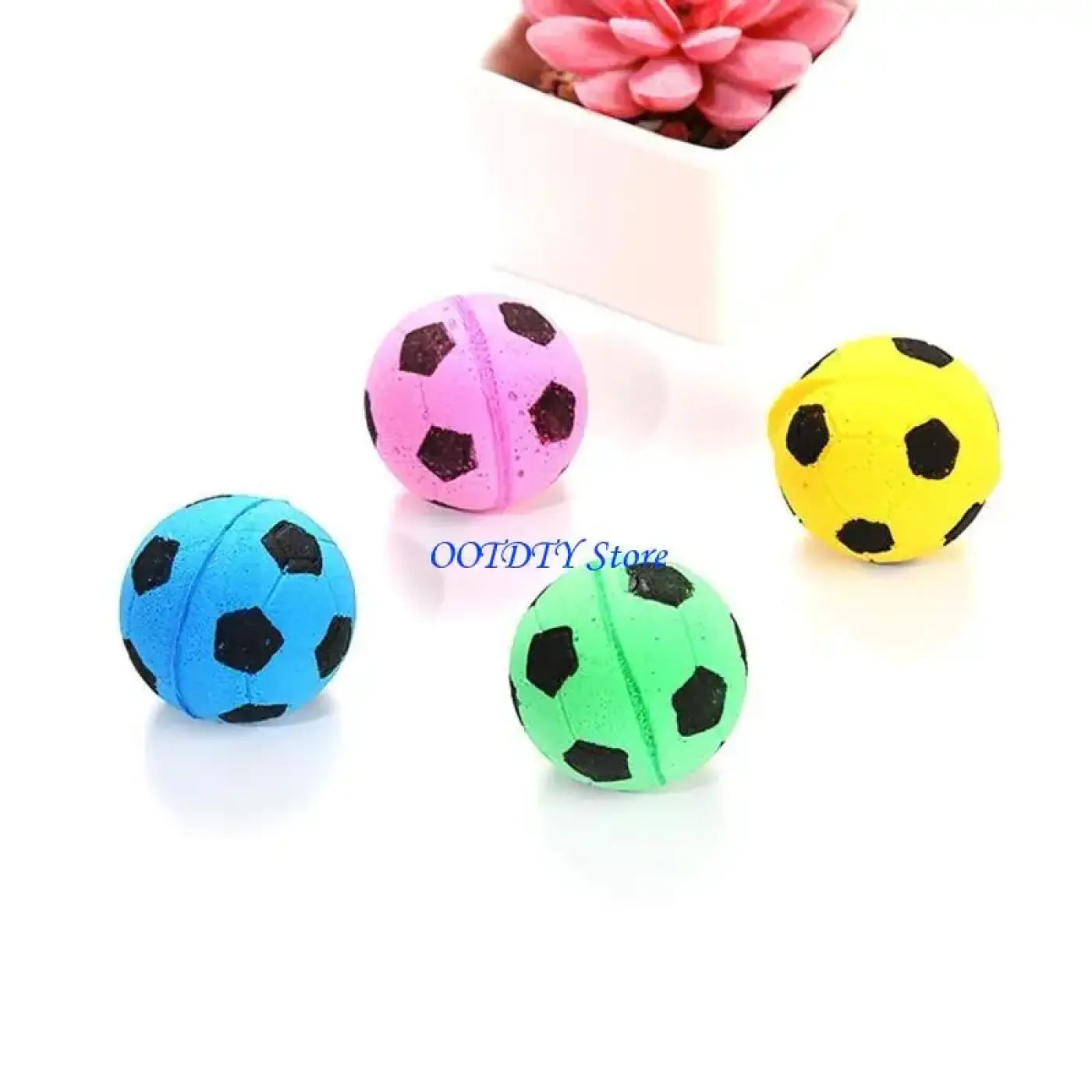 The Ball Depot : 367A Soft Rebounding Balls for Cats Lightweight Interactive Assorted Colors Set of10