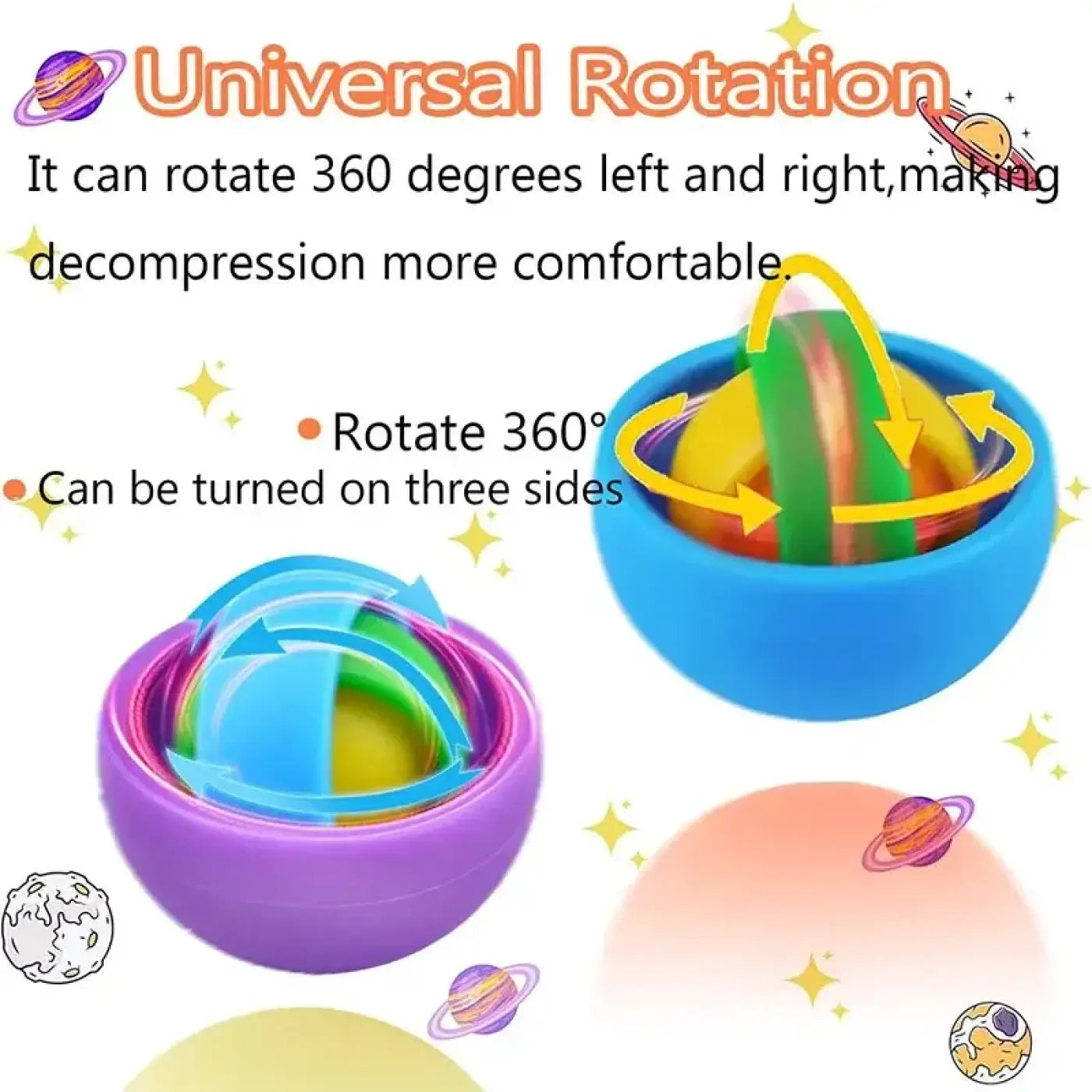 The Ball Depot puzzle ball: 3D Rotation Fidget Gyro Sensory Ball