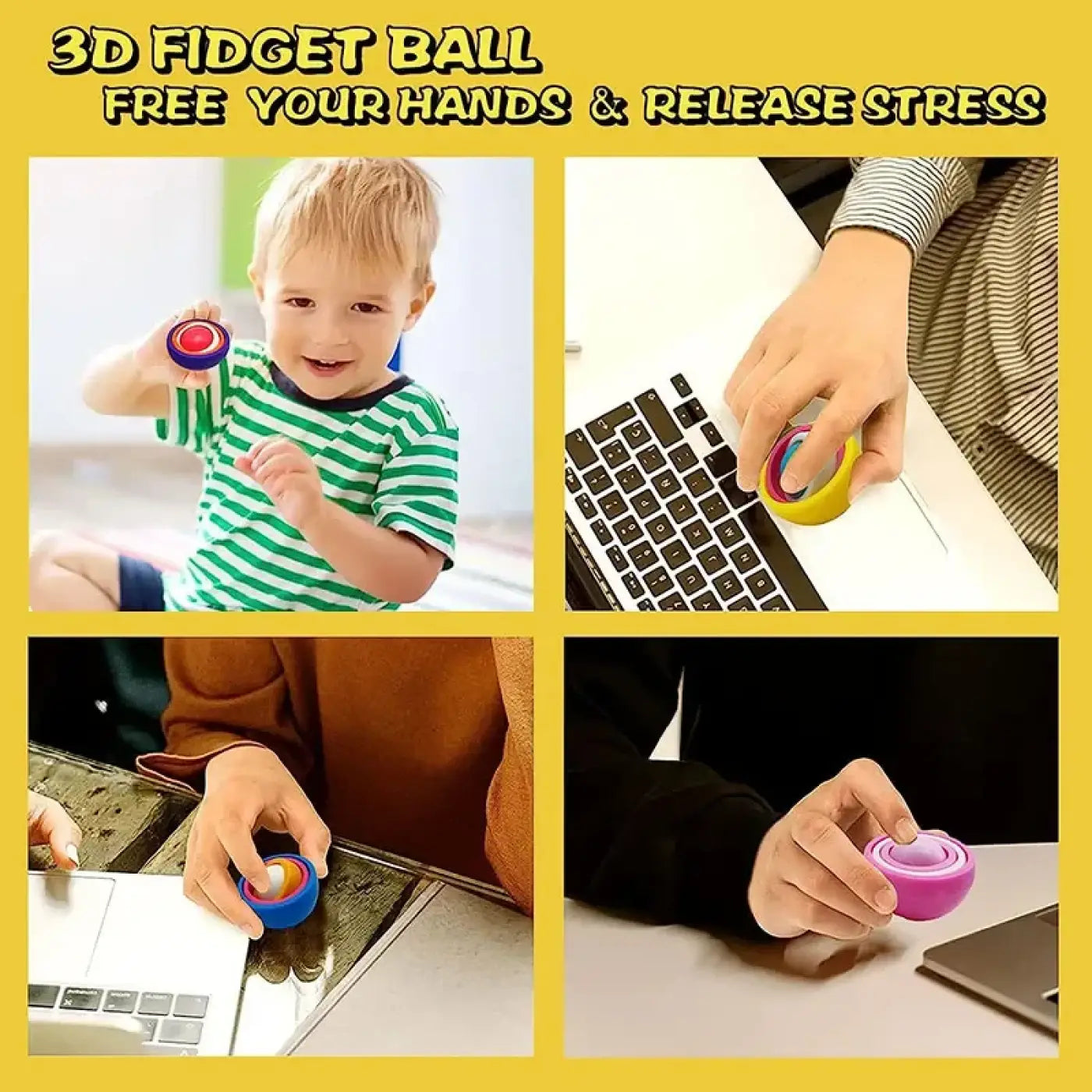 The Ball Depot puzzle ball: 3D Rotation Fidget Gyro Sensory Ball