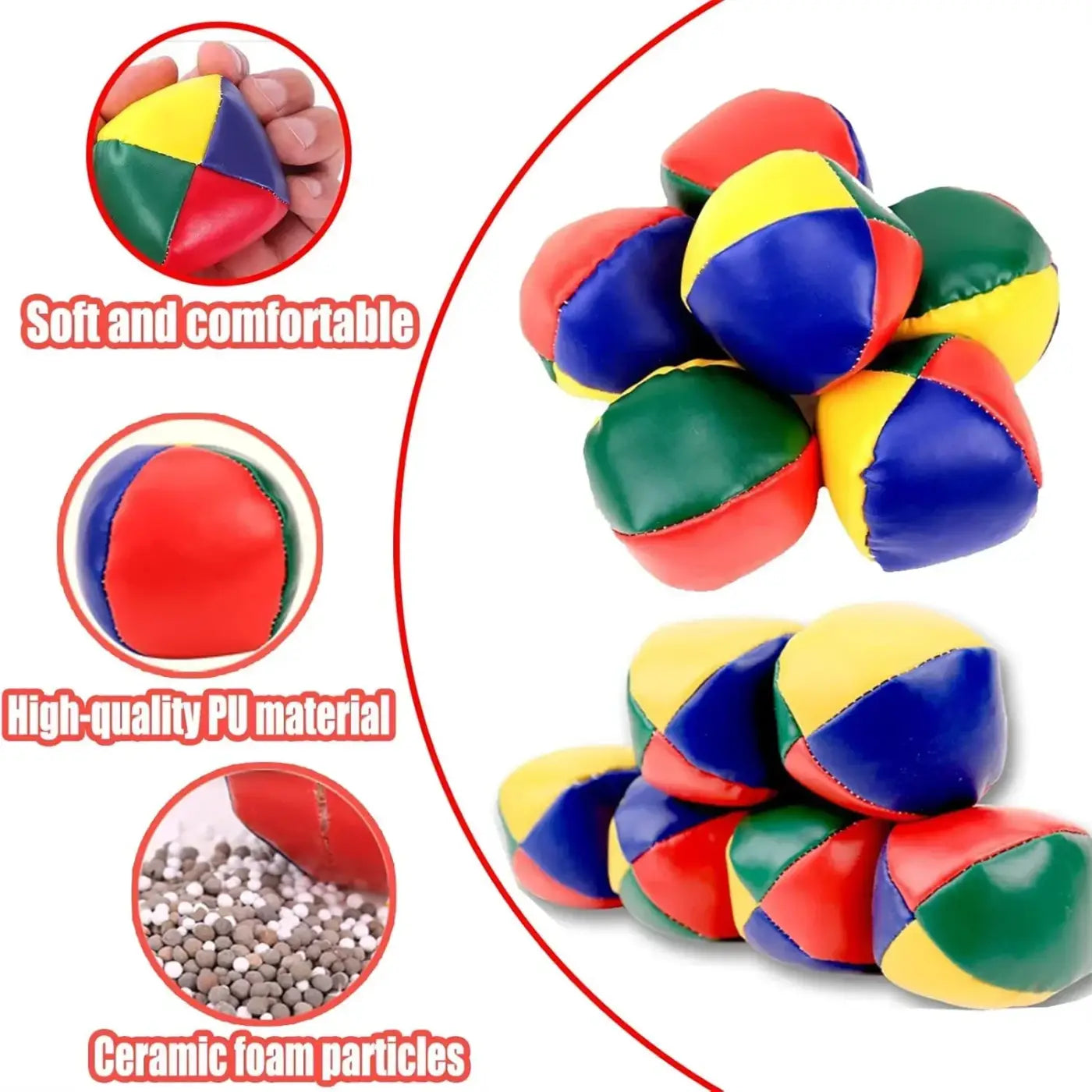 The Ball Depot juggling balls: 3PCS Smooth and Durable Juggling Ball Set