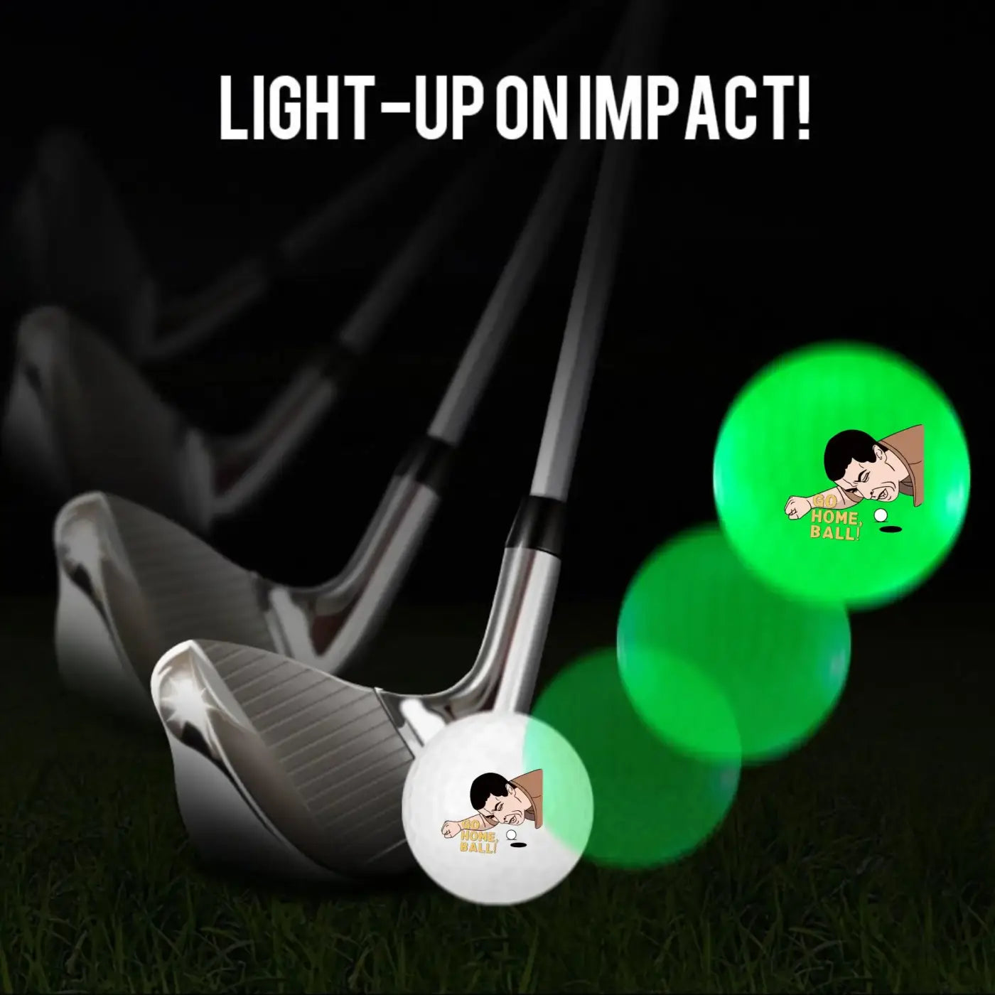 The Ball Depot glow golf ball: 4 pcs Gilmore Glow in The Dark Golf Balls
