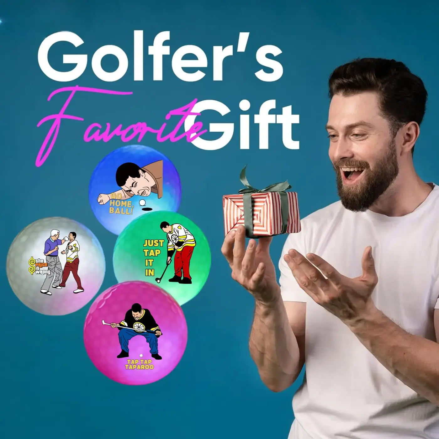 The Ball Depot glow golf ball: 4 pcs Gilmore Glow in The Dark Golf Balls