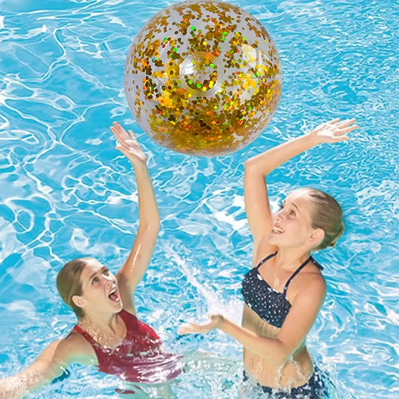 The Ball Depot beach ball: 40cm Inflatable Glitter Beach Ball