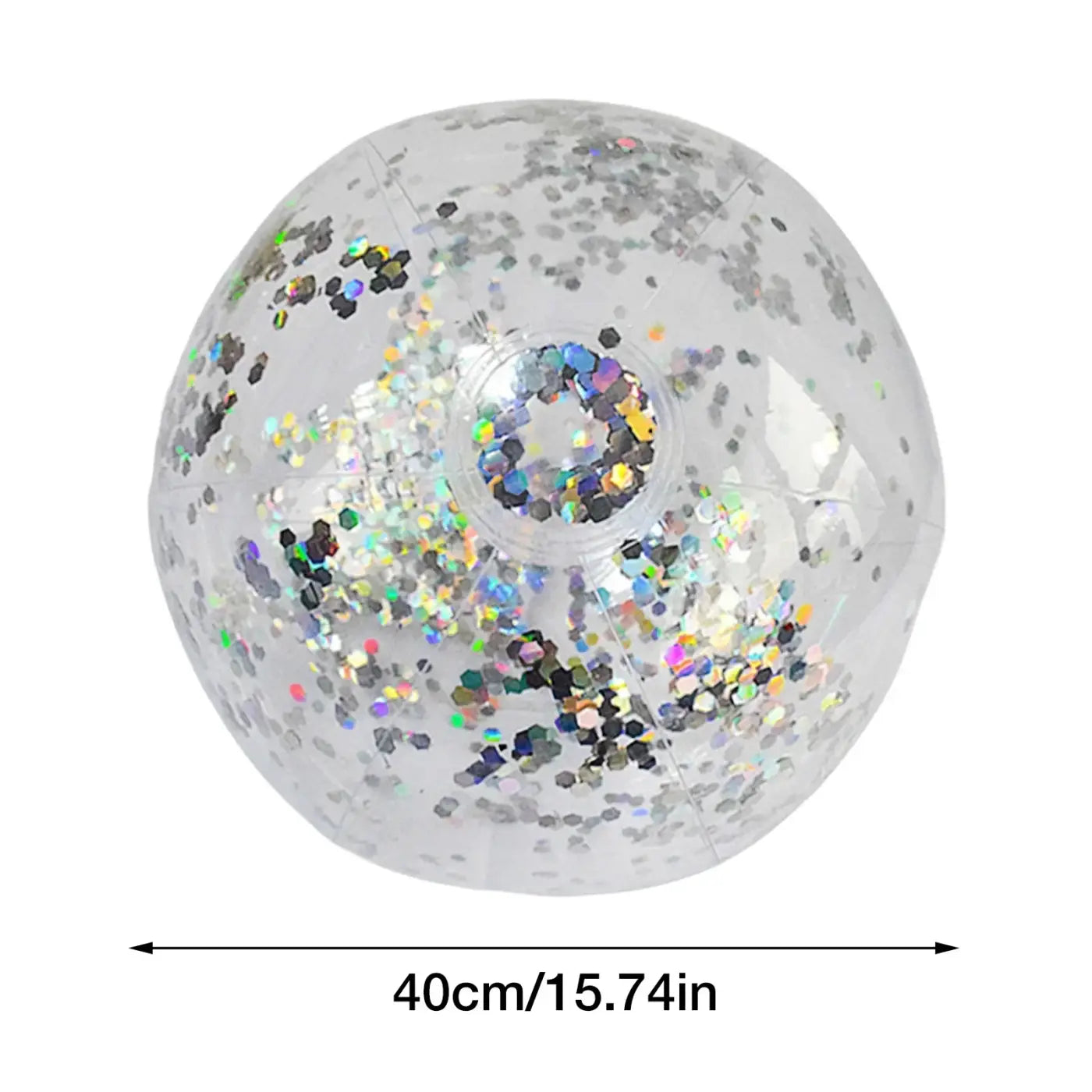 The Ball Depot beach ball: 40cm Inflatable Glitter Beach Ball