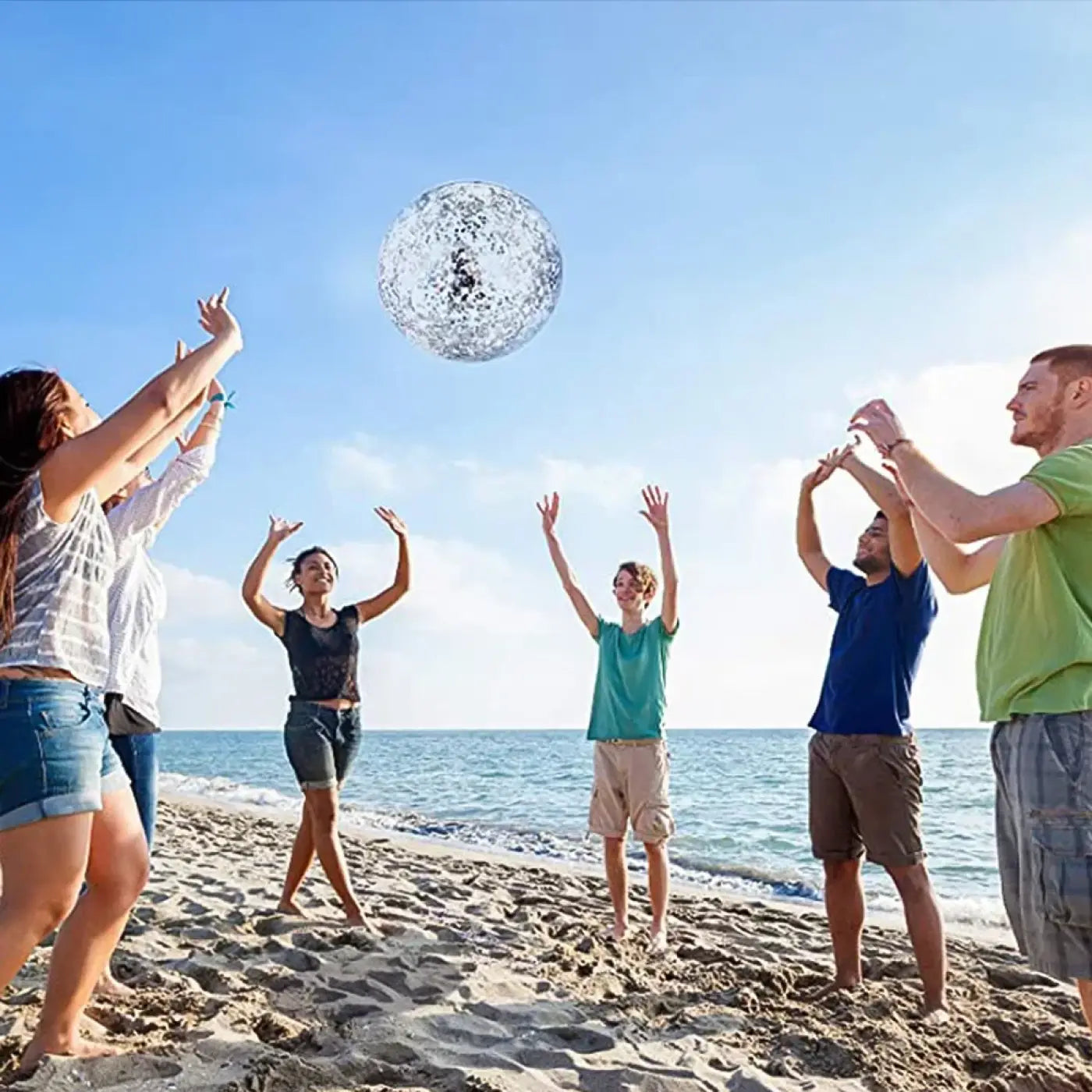 The Ball Depot beach ball: 40cm Inflatable Glitter Beach Ball