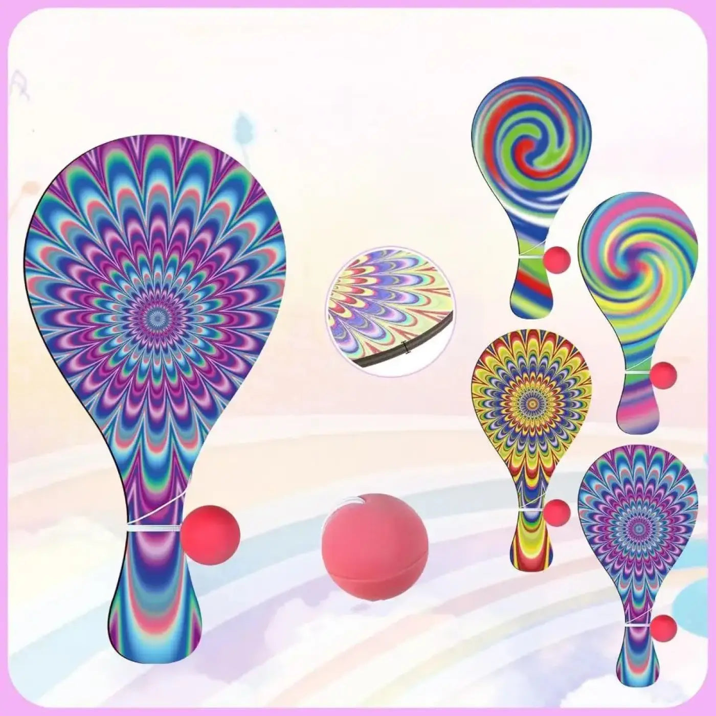 The Ball Depot racket ball set: 4Pcs Portable Kids Racket Ball Set