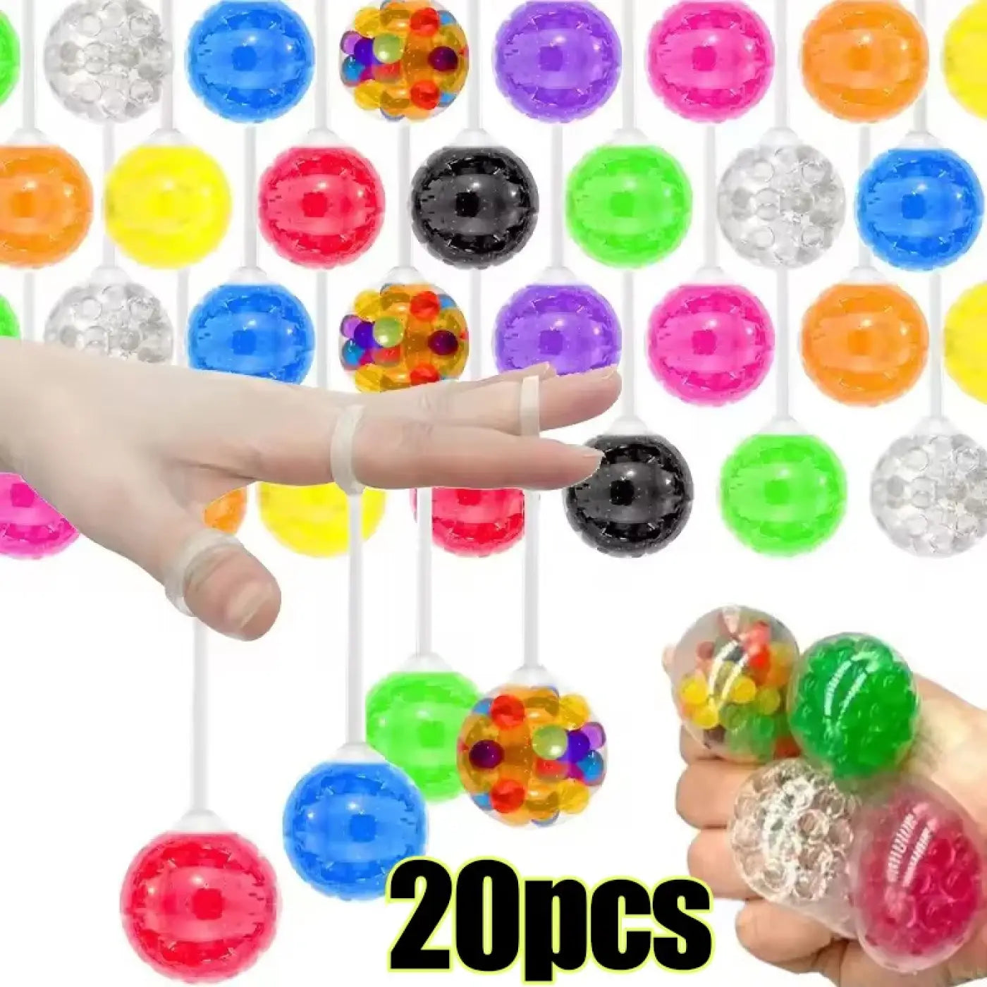 The Ball Depot yo-yo: 5/10/20Pcs Soft Rubber Squeeze Yo-Yo Ball