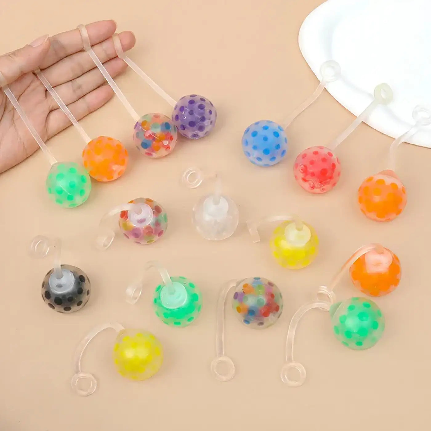 The Ball Depot yo-yo: 5/10/20Pcs Soft Rubber Squeeze Yo-Yo Ball