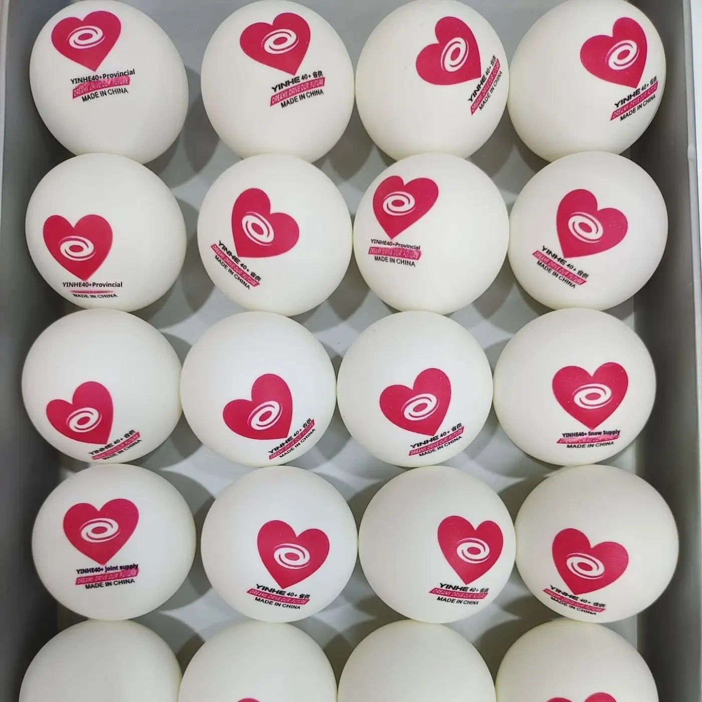The Ball Depot table tennis: 50/100 pcs Galaxy Red Heart Table Tennis Training Ball