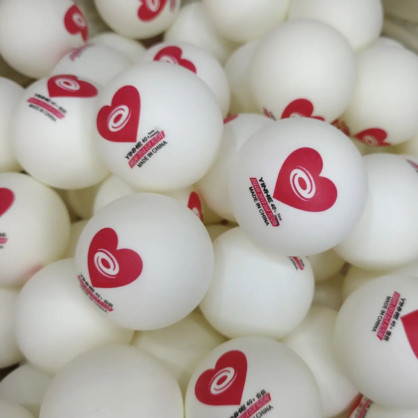 The Ball Depot table tennis: 50/100 pcs Galaxy Red Heart Table Tennis Training Ball