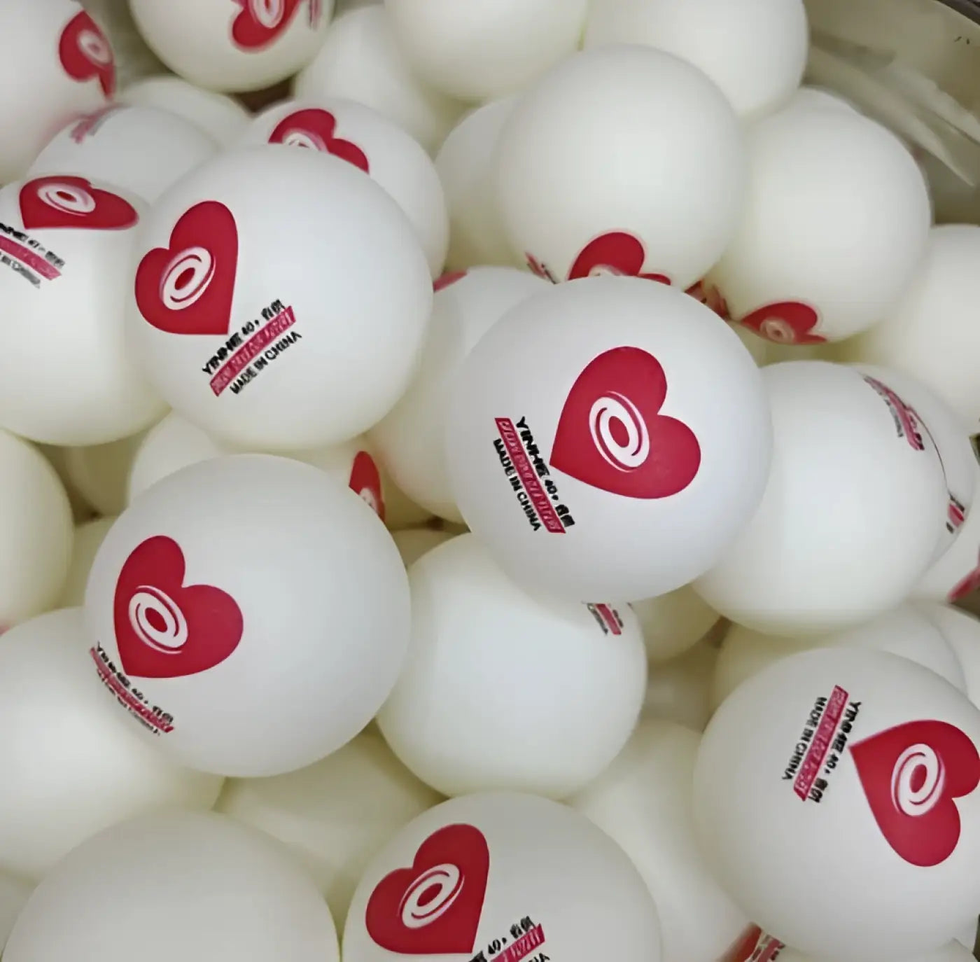 The Ball Depot table tennis: 50/100 pcs Galaxy Red Heart Table Tennis Training Ball