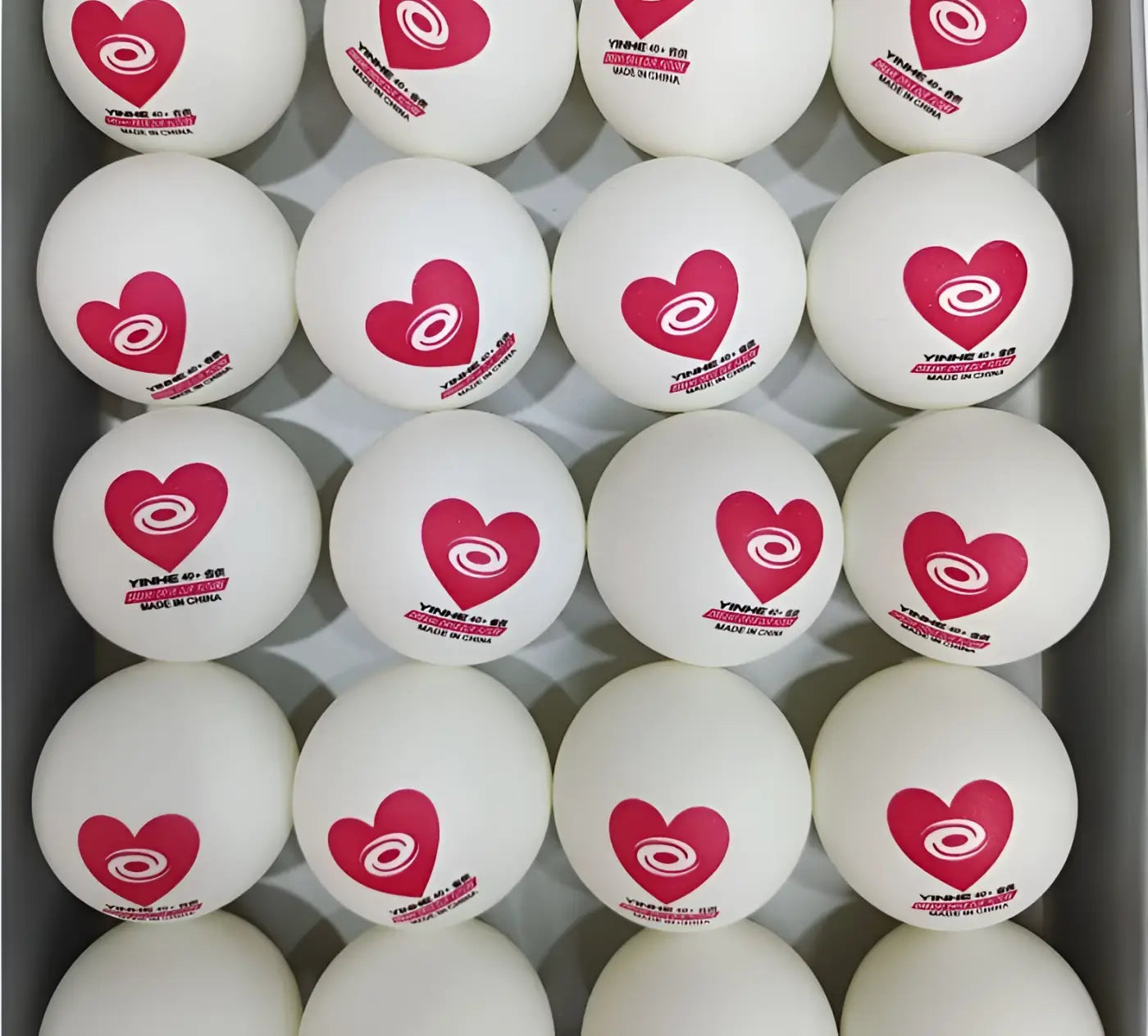 The Ball Depot table tennis: 50/100 pcs Galaxy Red Heart Table Tennis Training Ball