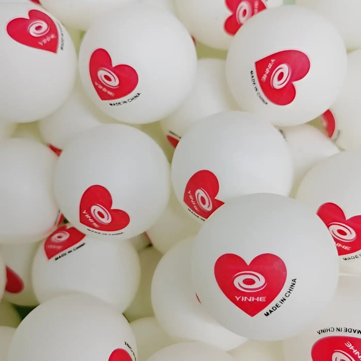 The Ball Depot table tennis: 50/100 pcs Galaxy Red Heart Table Tennis Training Ball
