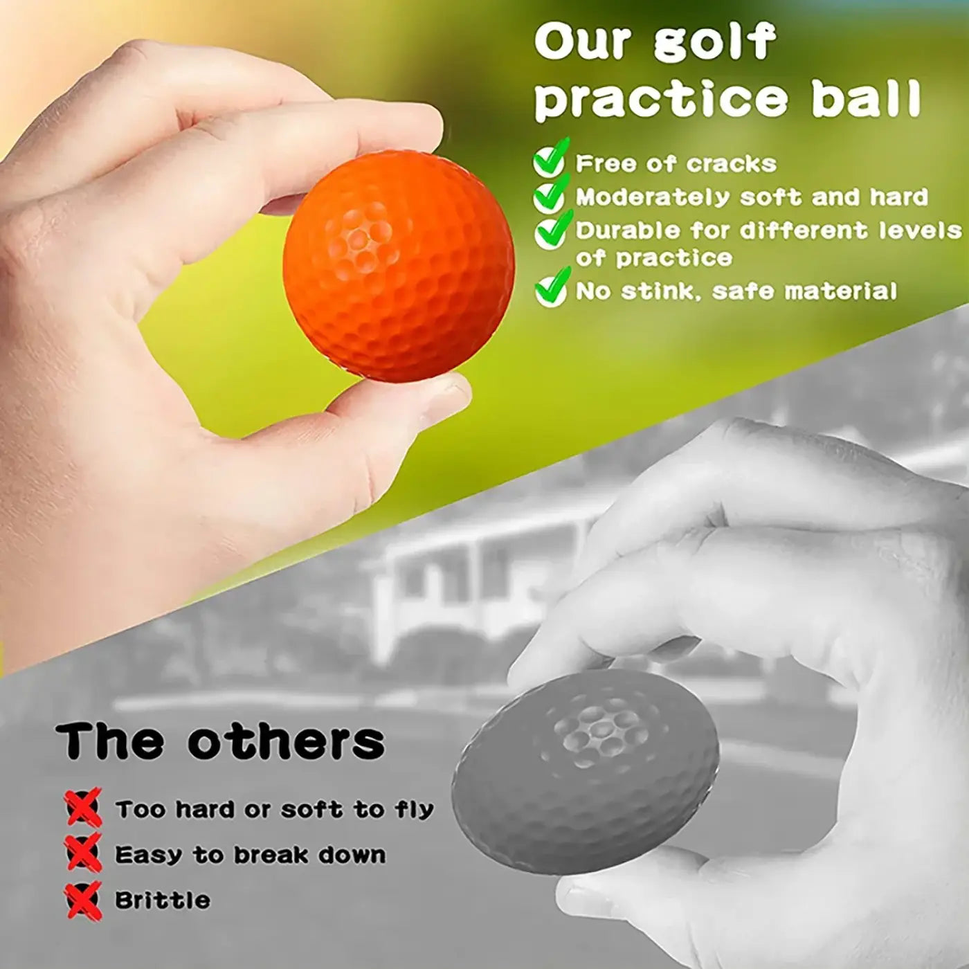 The Ball Depot golf ball: 50 Pack Foam Practice Golf Balls with Bucket
