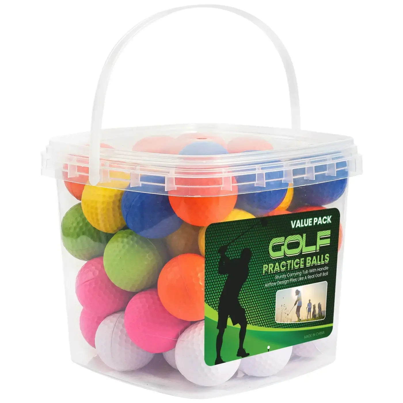 The Ball Depot golf ball: 50 Pack Foam Practice Golf Balls with Bucket