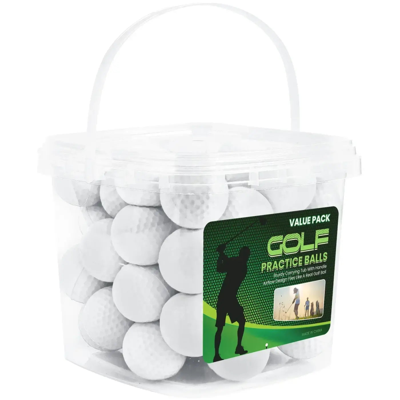 The Ball Depot golf ball: 50 Pack Foam Practice Golf Balls with Bucket