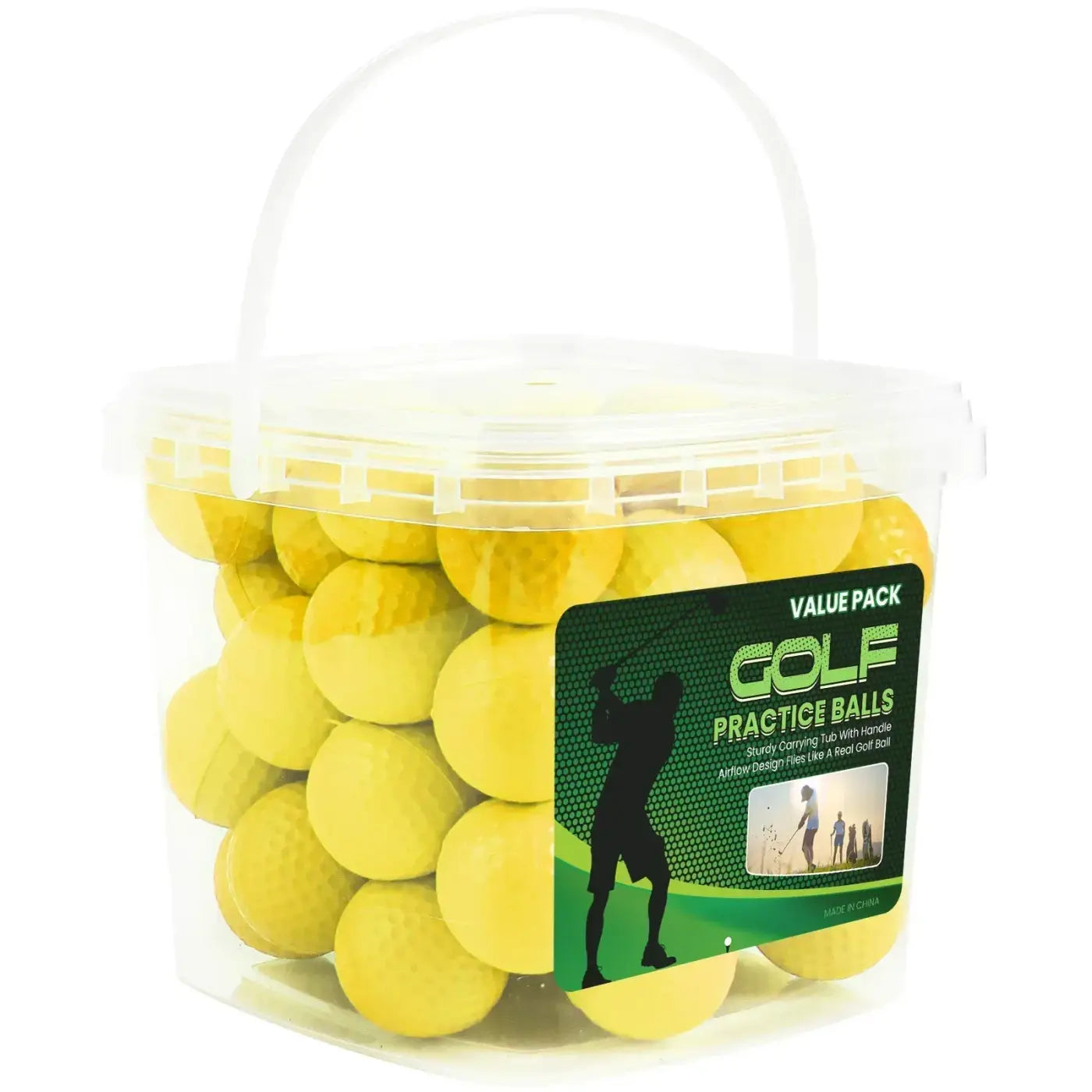 The Ball Depot golf ball: 50 Pack Foam Practice Golf Balls with Bucket