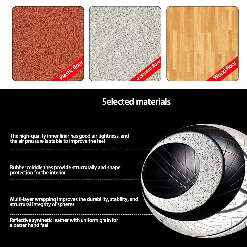 Anti-slip Wear-resistant Reflective And Luminous Basketball