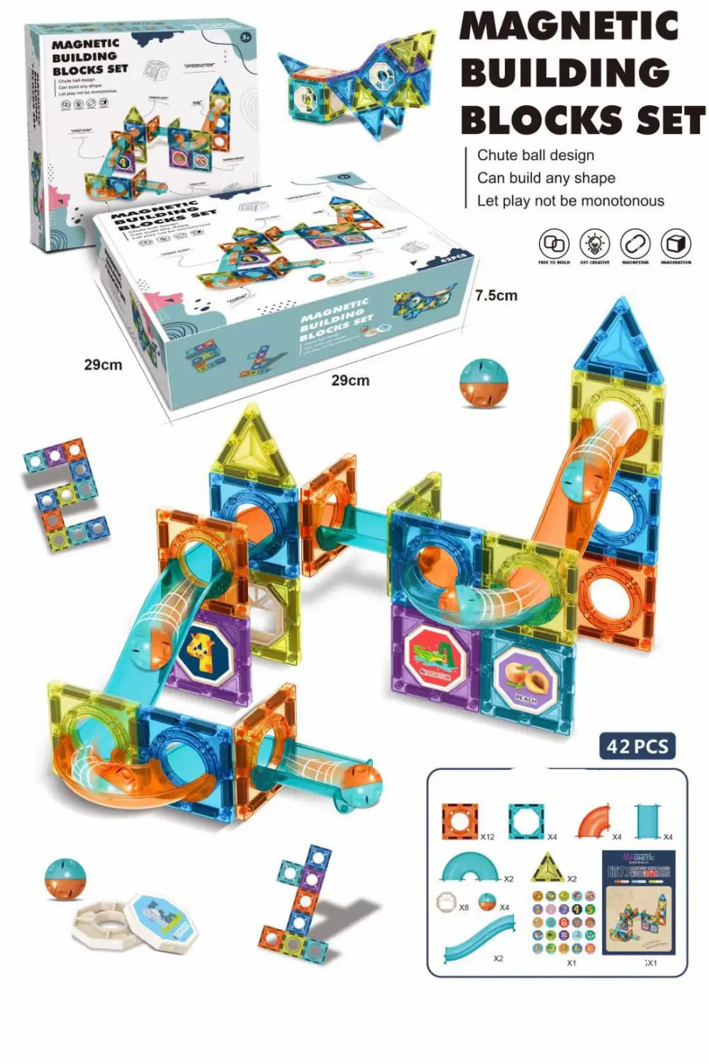 Fun Colorful Window Ball Magnetic Puzzle