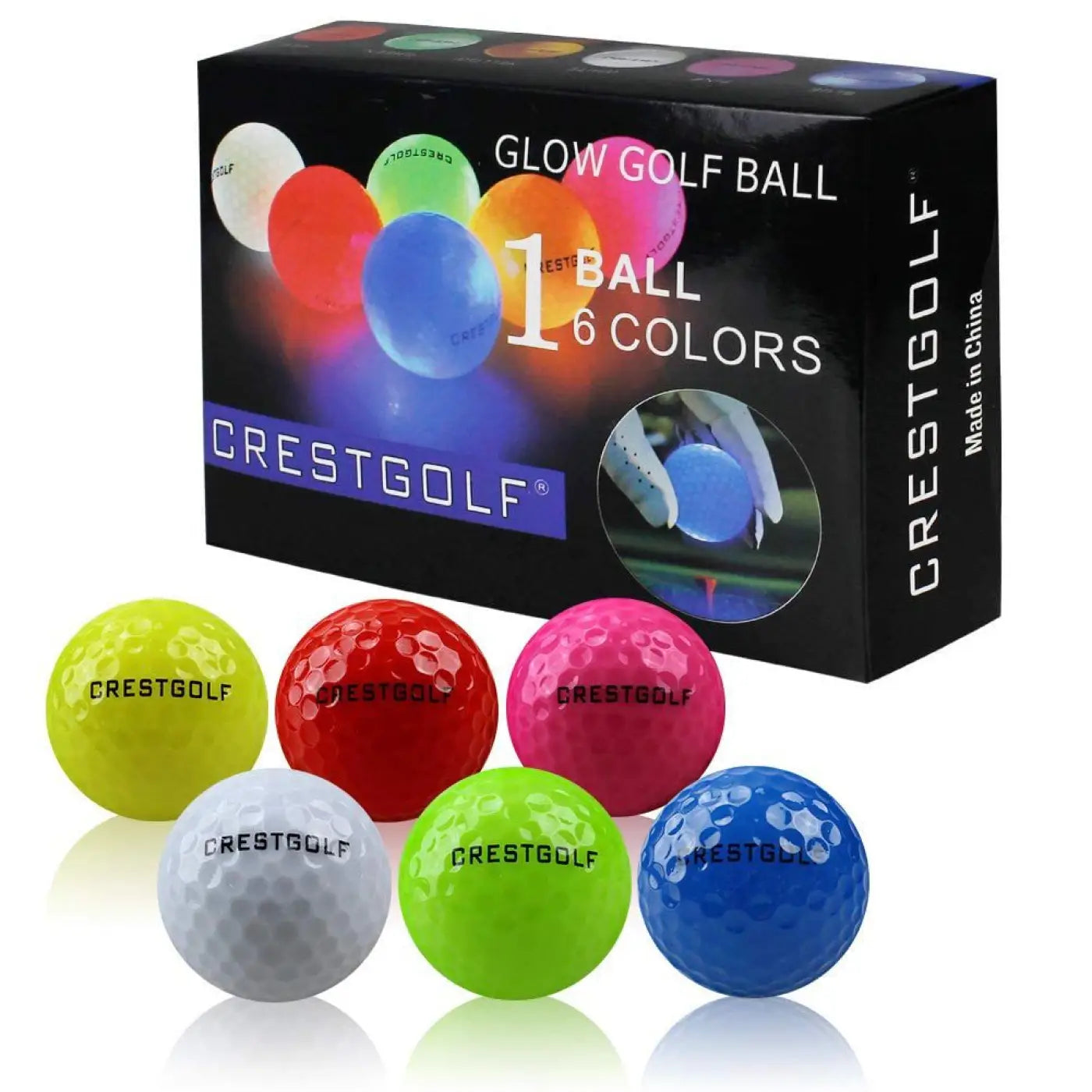 The Ball Depot golf ball: 6/30pc LED Glowing Golf Ball Set