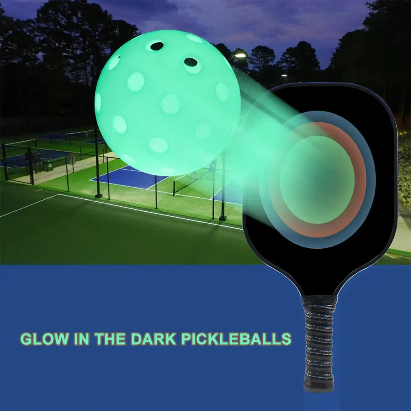 The Ball Depot pickleball: 6 Pack Luminous Pickleballs with Holes