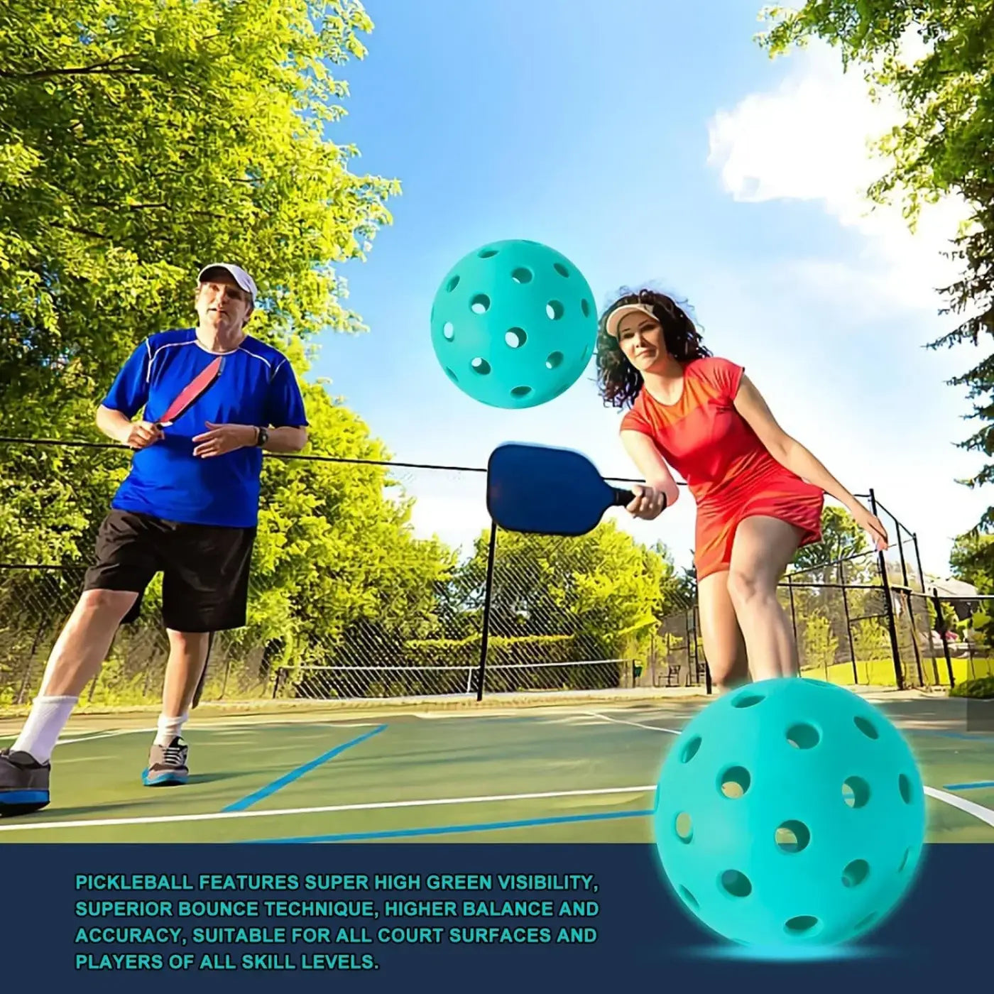 The Ball Depot pickleball: 6 Pack Luminous Pickleballs with Holes