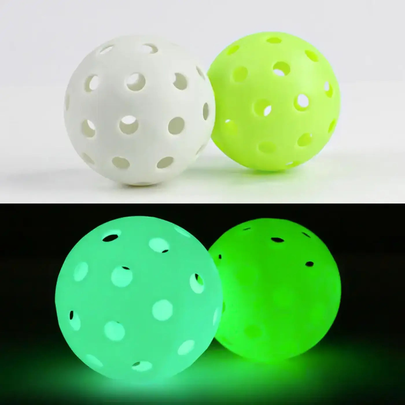 The Ball Depot pickleball: 6 Pack Luminous Pickleballs with Holes