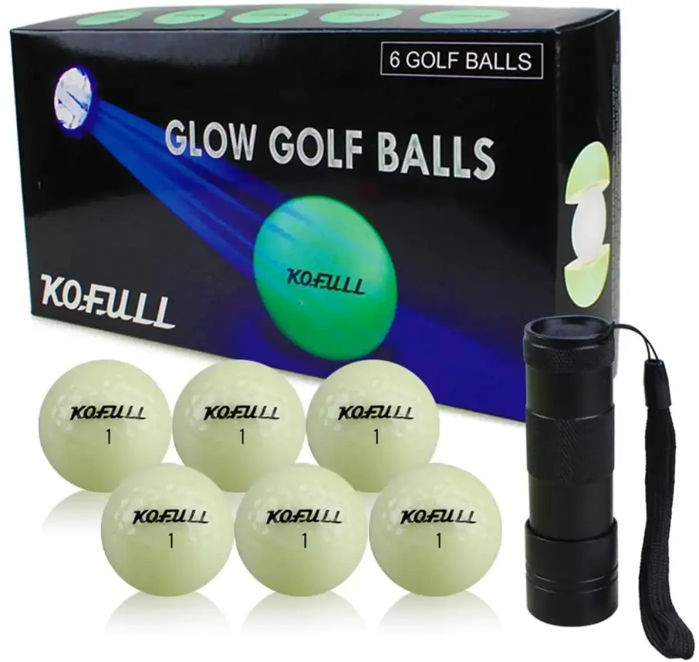 The Ball Depot golf ball: 6 Packs Glow Golf Balls for Night Sports