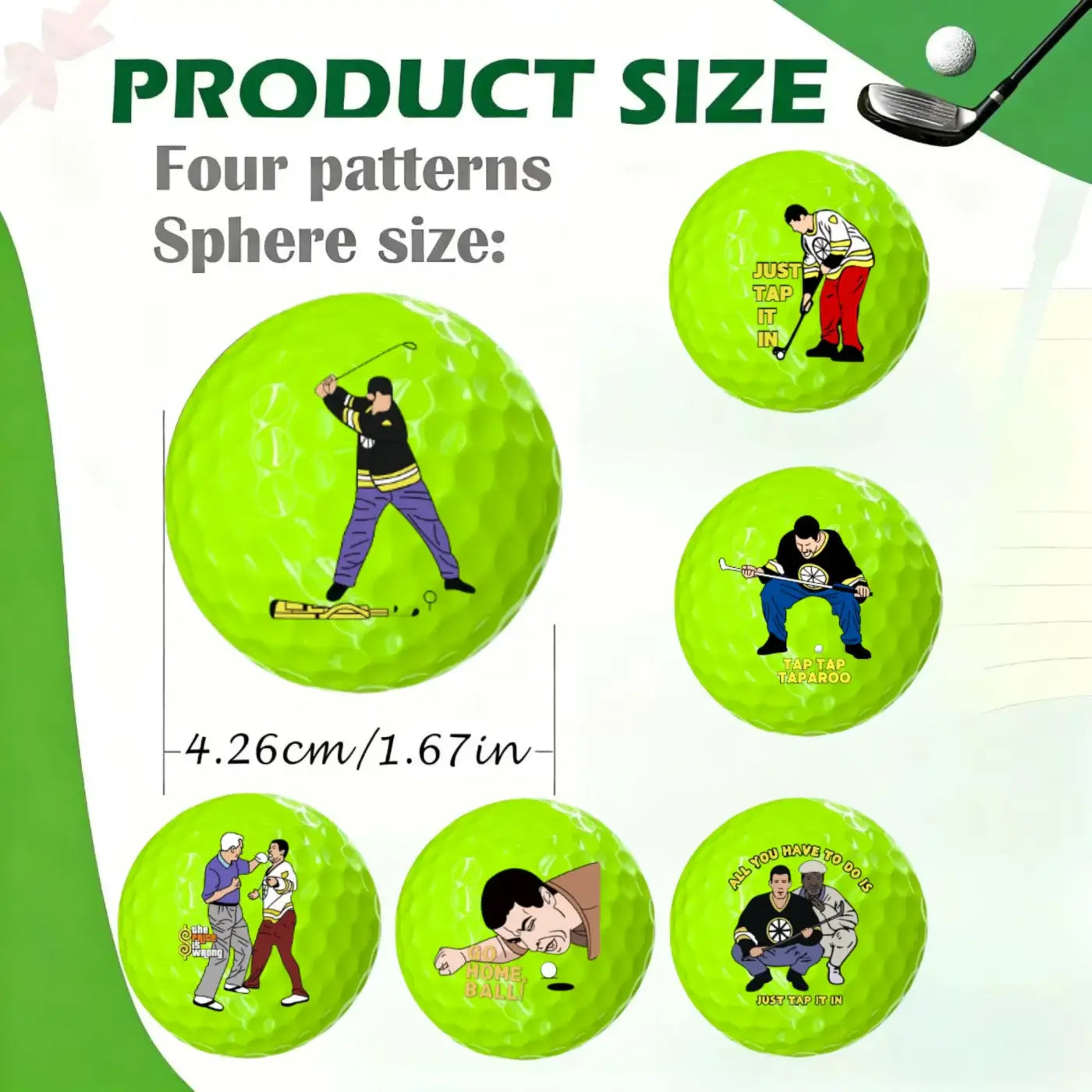 The Ball Depot golf ball: 6 Pcs funny Golf Balls