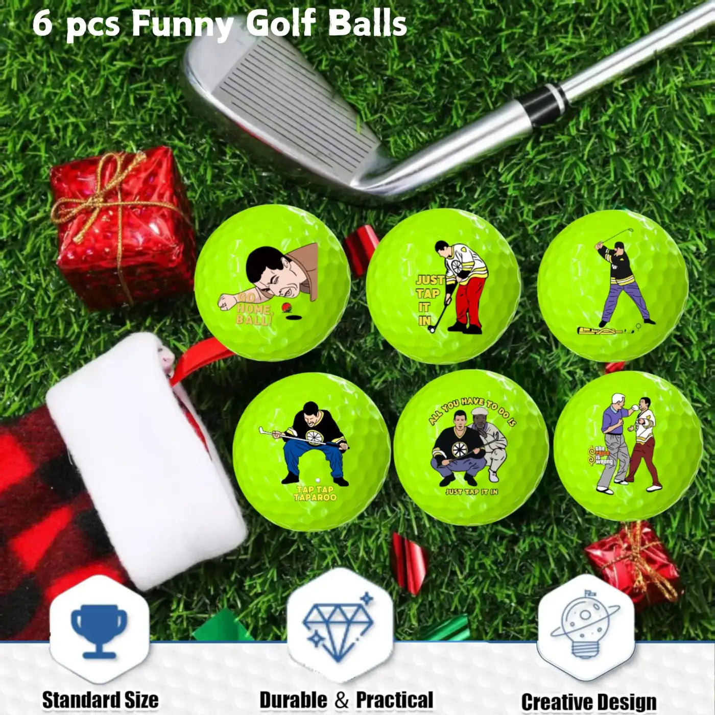 The Ball Depot golf ball: 6 Pcs funny Golf Balls