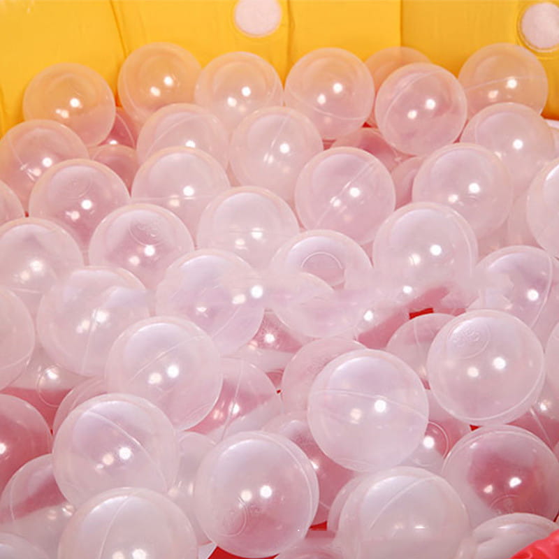 Translucent pink plastic balls in Transparent Crystal Plastic Ball Ocean