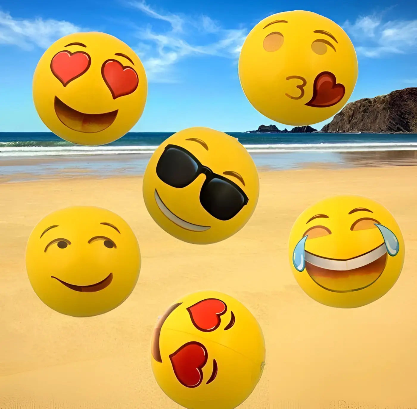 The Ball Depot kids inflatable ball: 6pc Inflatable Expression Ball
