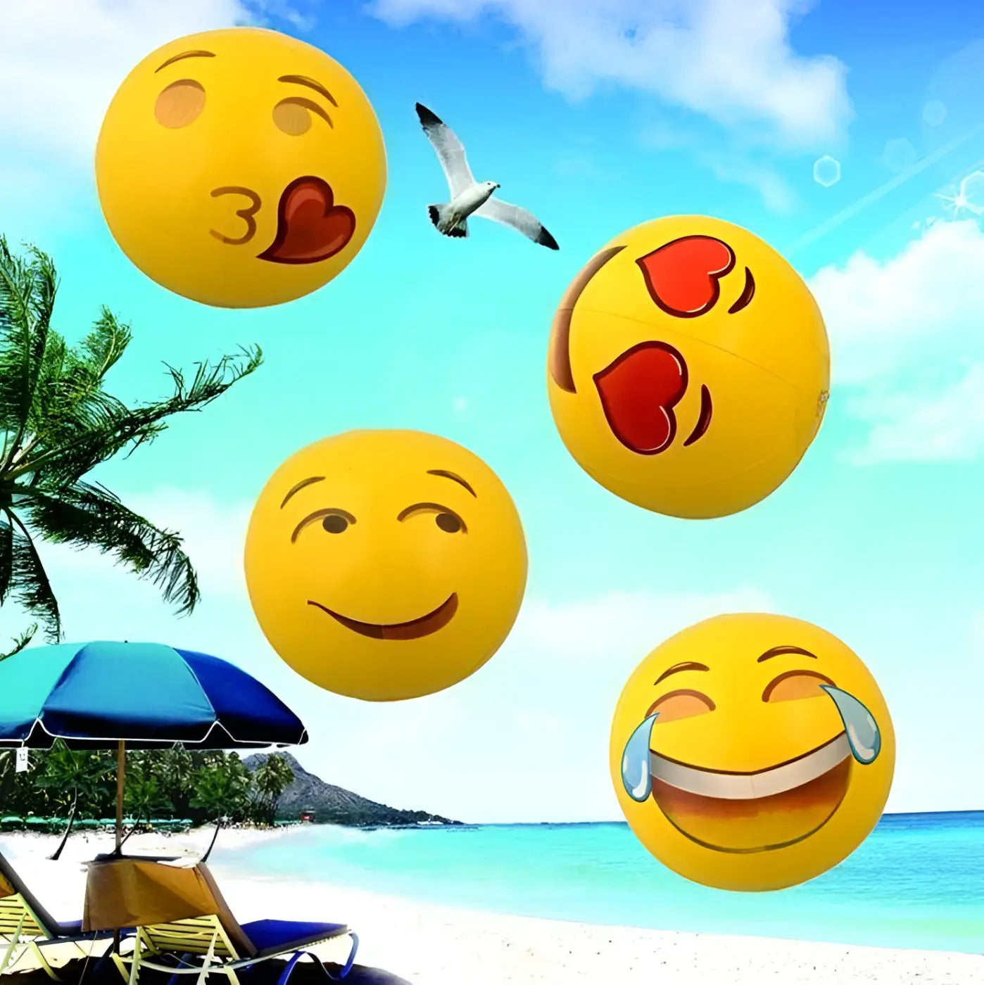 The Ball Depot kids inflatable ball: 6pc Inflatable Expression Ball