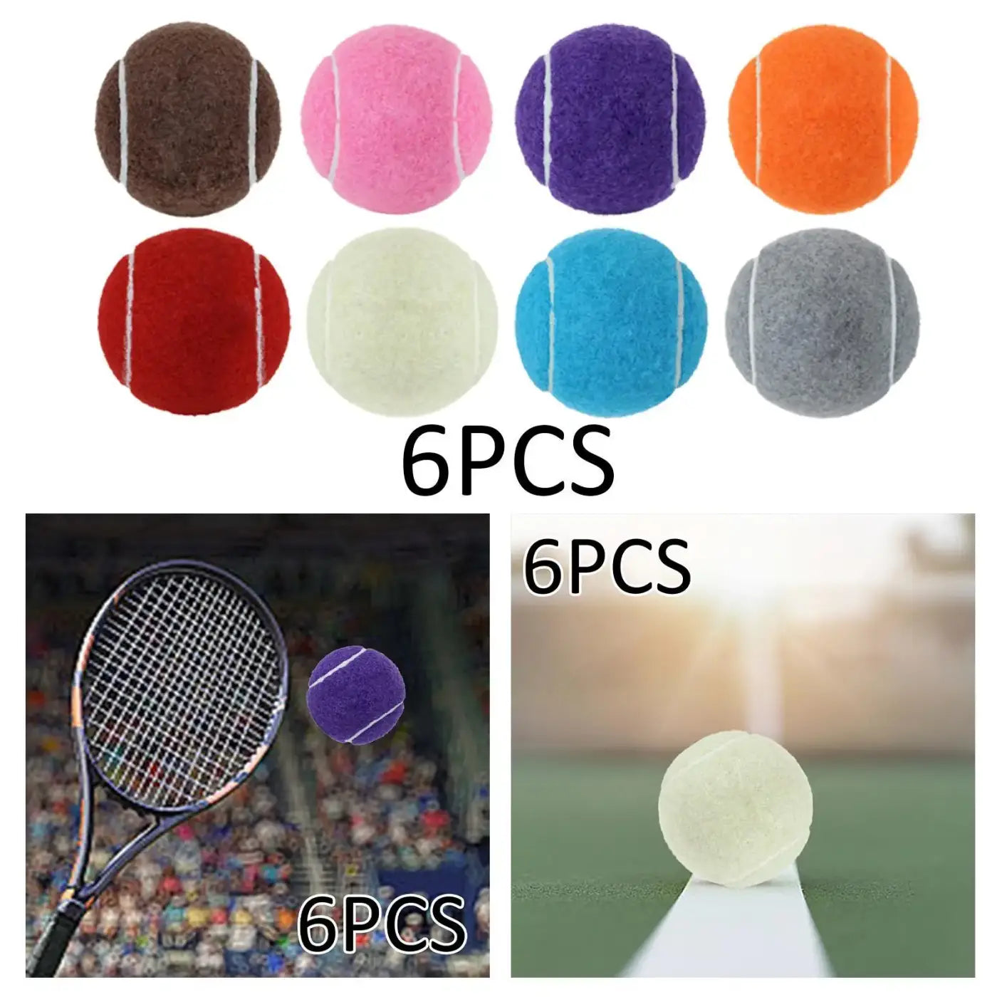 The Ball Depot : 6x Tennis Balls Training Balls Practicing Dogs Toy Professional 2.52" Dia for