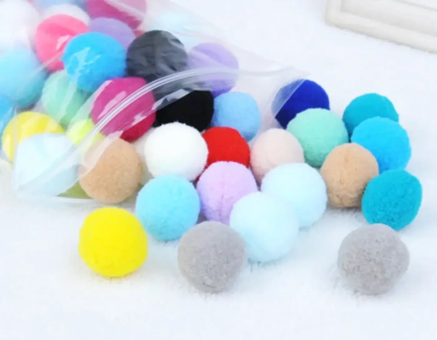 The Ball Depot Cat Toys: 70pcs Colorful Plush Cat Balls