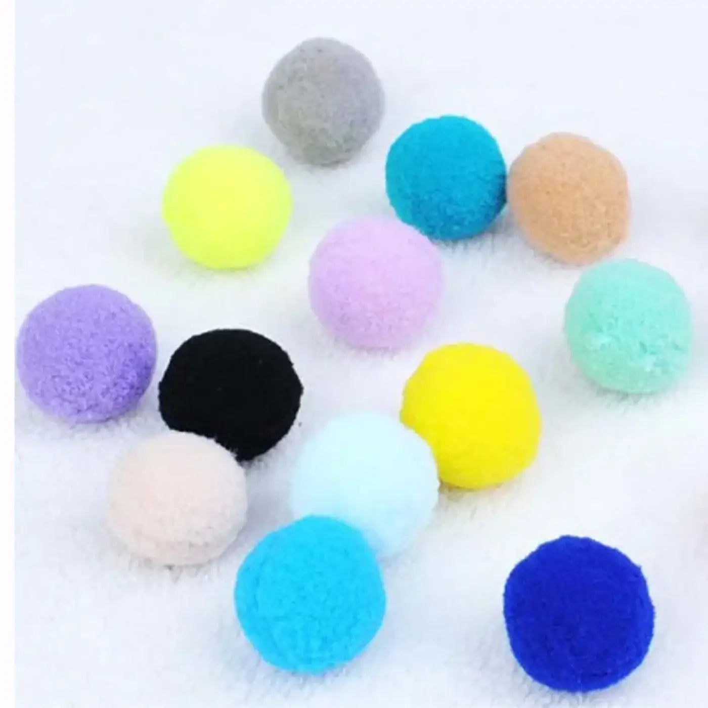 The Ball Depot Cat Toys: 70pcs Colorful Plush Cat Balls