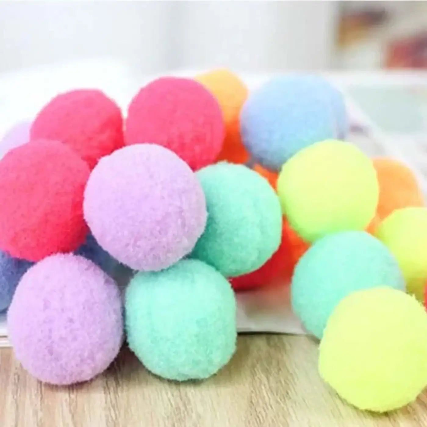 The Ball Depot Cat Toys: 70pcs Colorful Plush Cat Balls