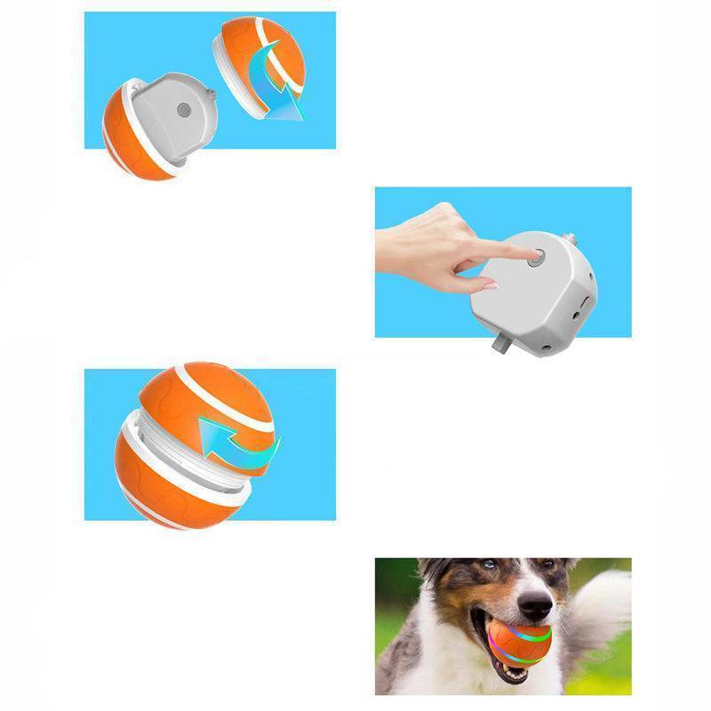 Purrfectplay Large Interactive Pet Ball: orange white robotic toy