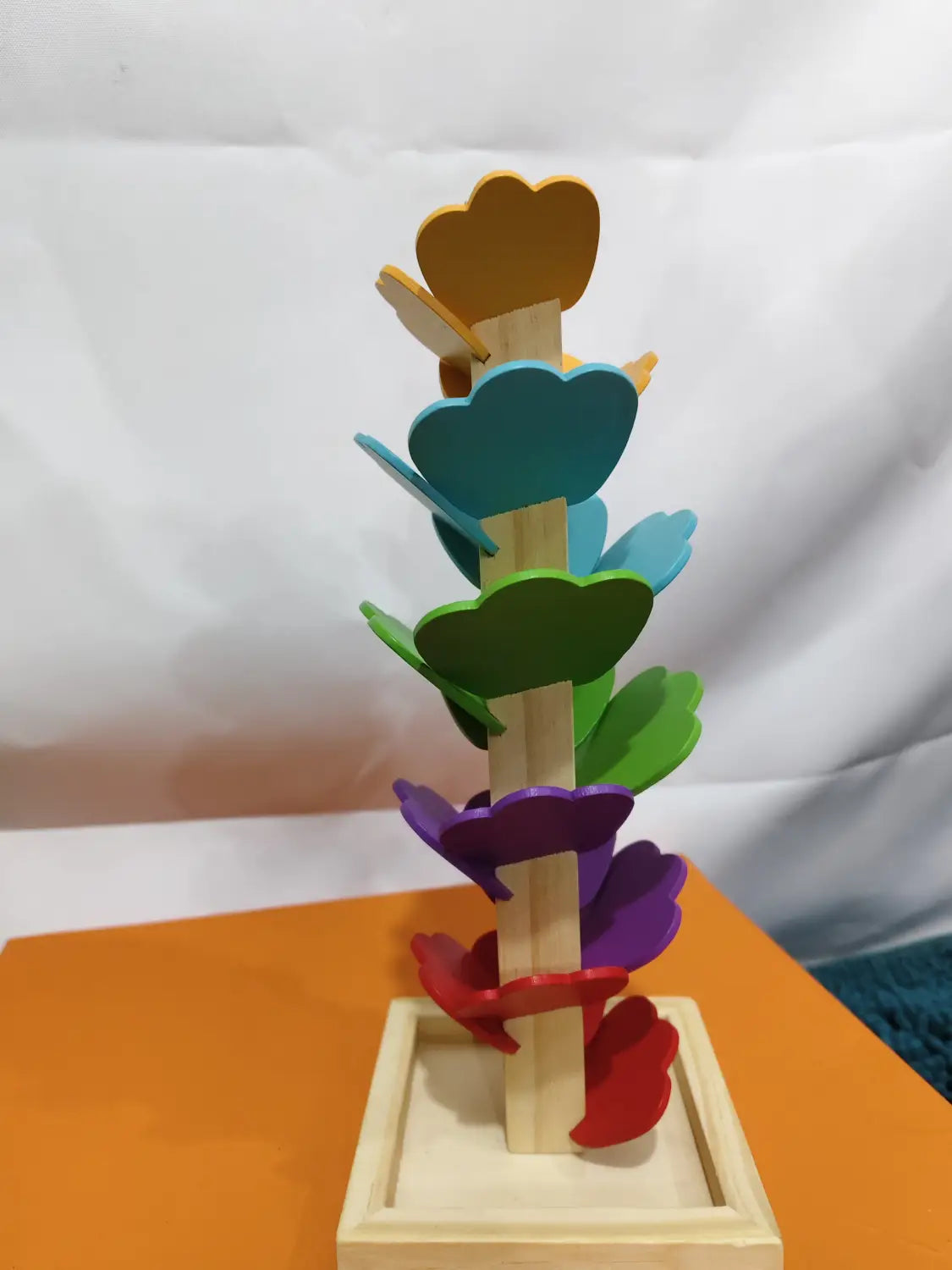 Children Educational Wooden Rainbow Music Ball Tree