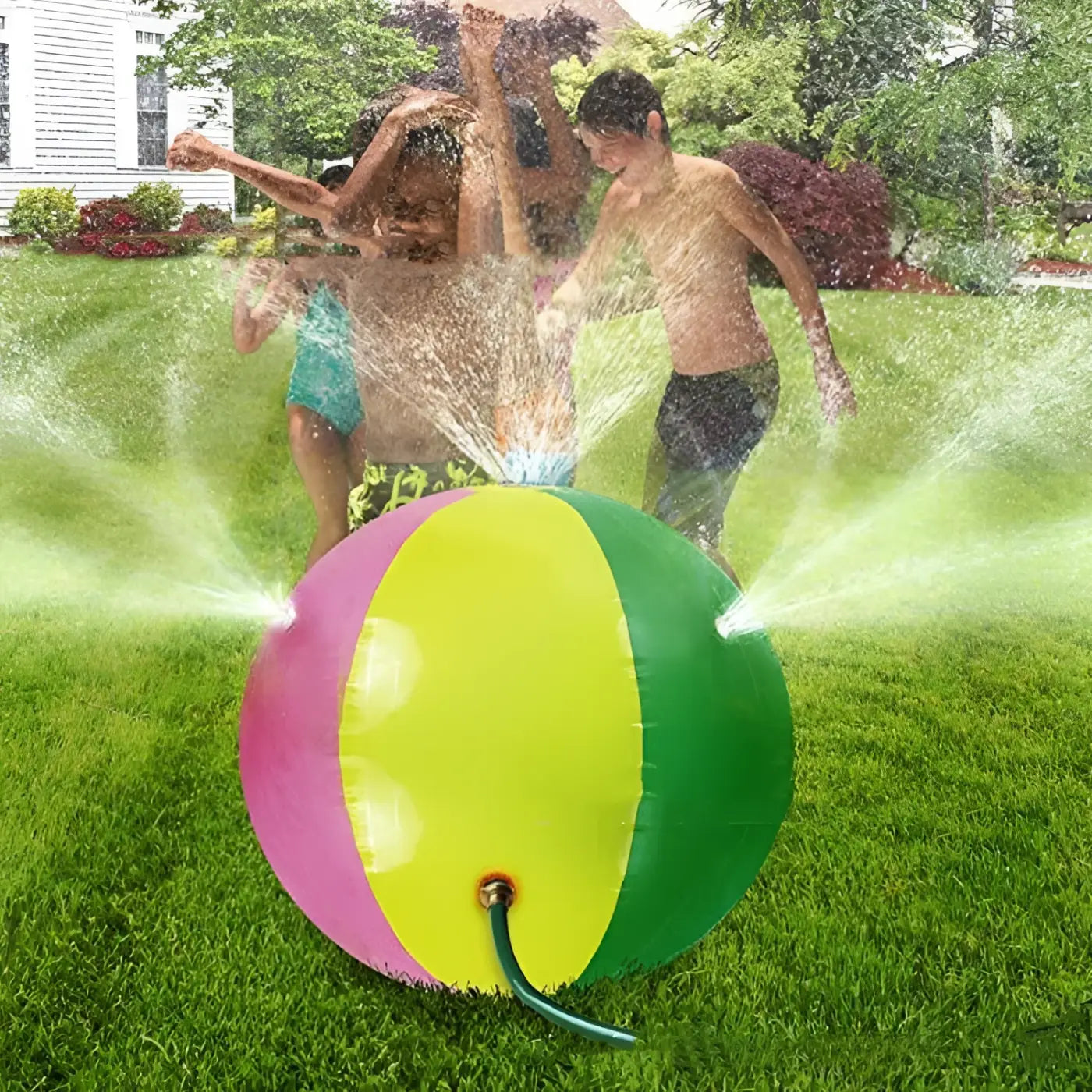 The Ball Depot water ball: 90cm Inflatable Watermelon Water Spray Ball