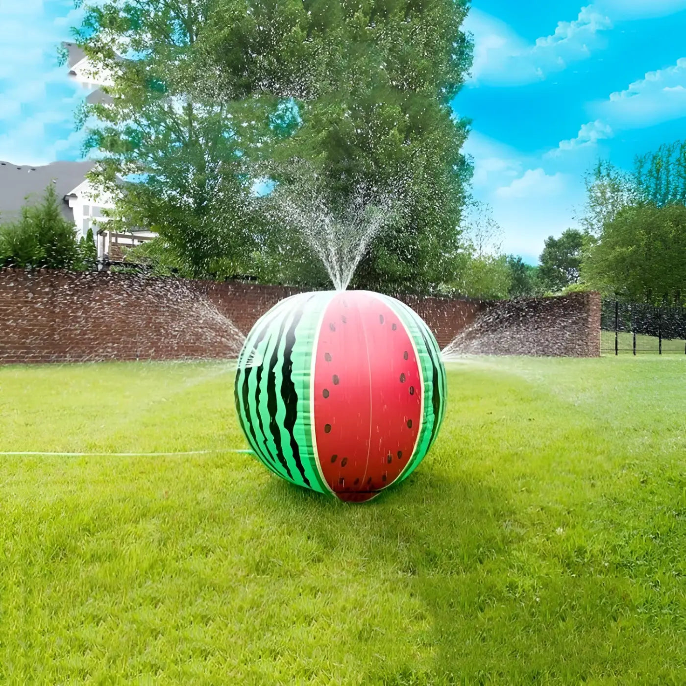The Ball Depot water ball: 90cm Inflatable Watermelon Water Spray Ball