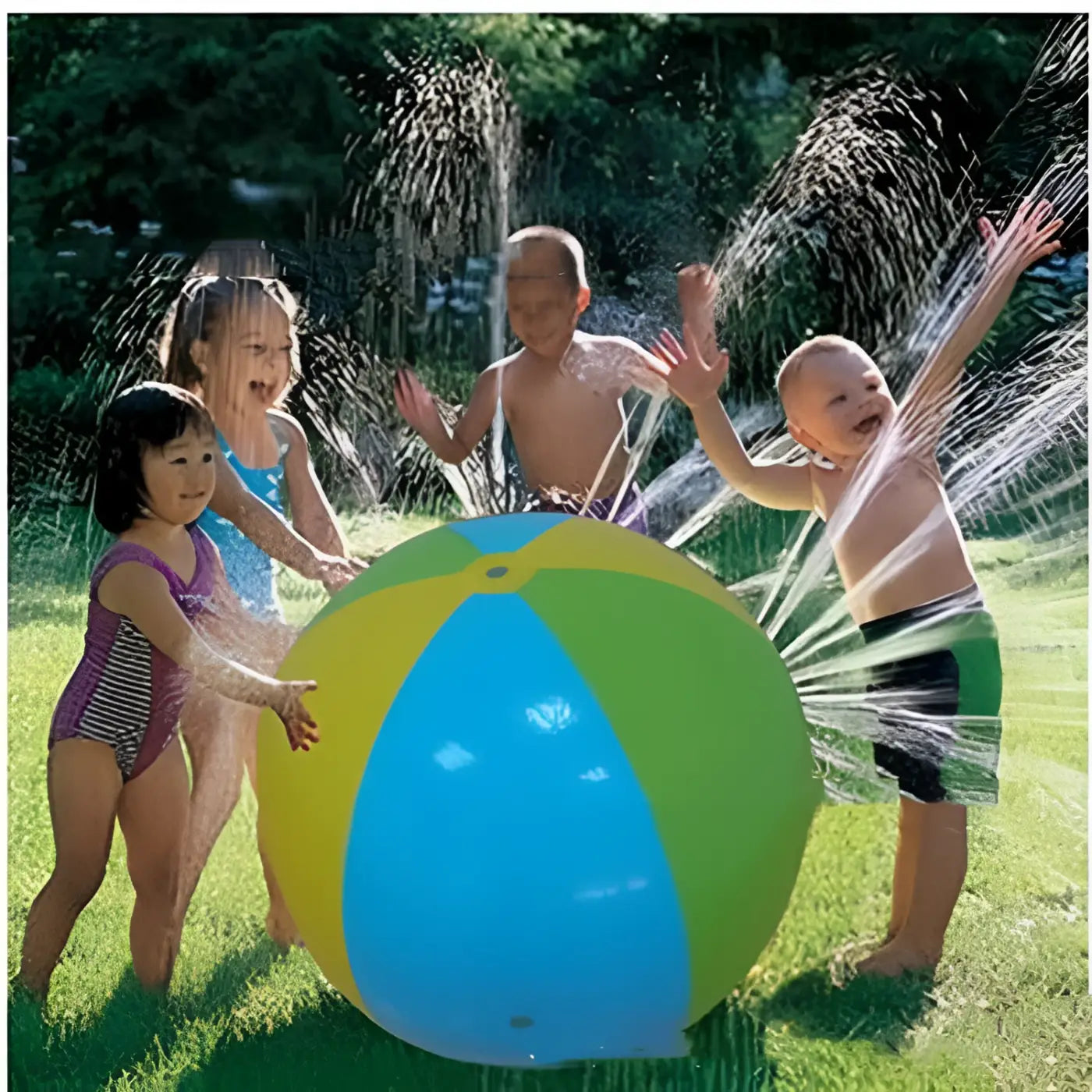 The Ball Depot water ball: 90cm Inflatable Watermelon Water Spray Ball